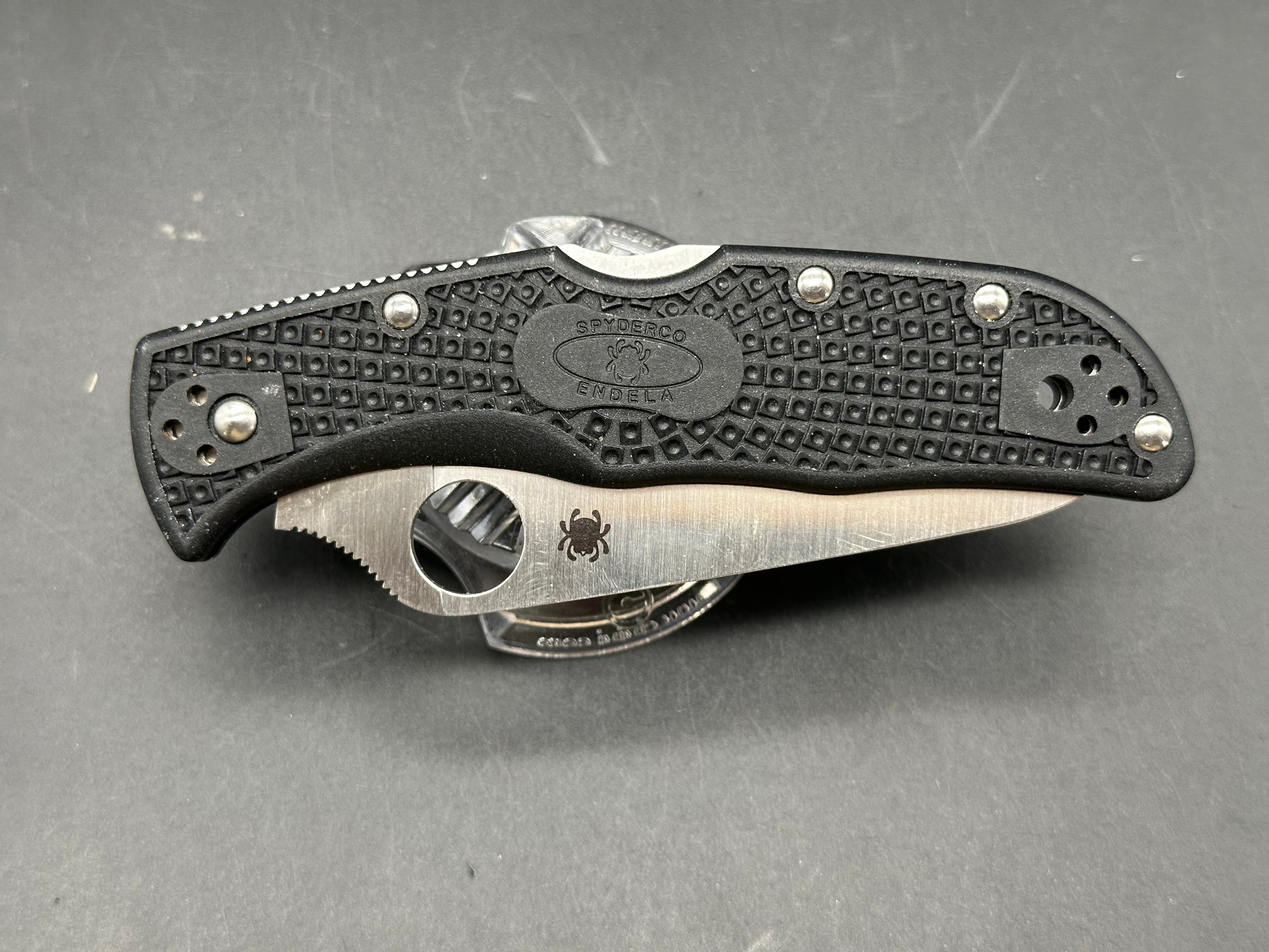 Spyderco Endela Lightweight Lockback Knife Black FRN (3.41" Satin)