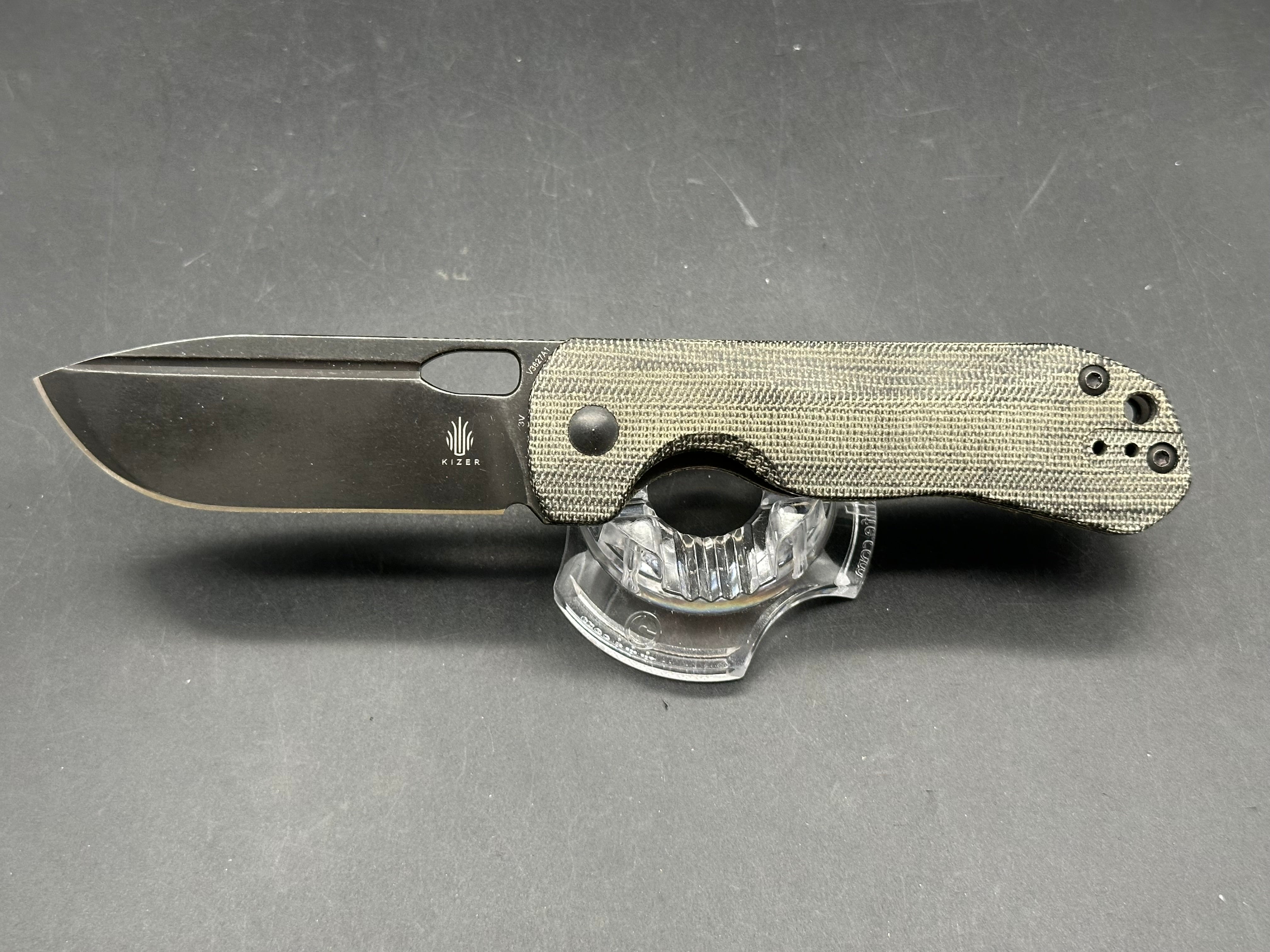 Kizer Bugai Liner Lock Knife Black Micarta (3.11" Black)