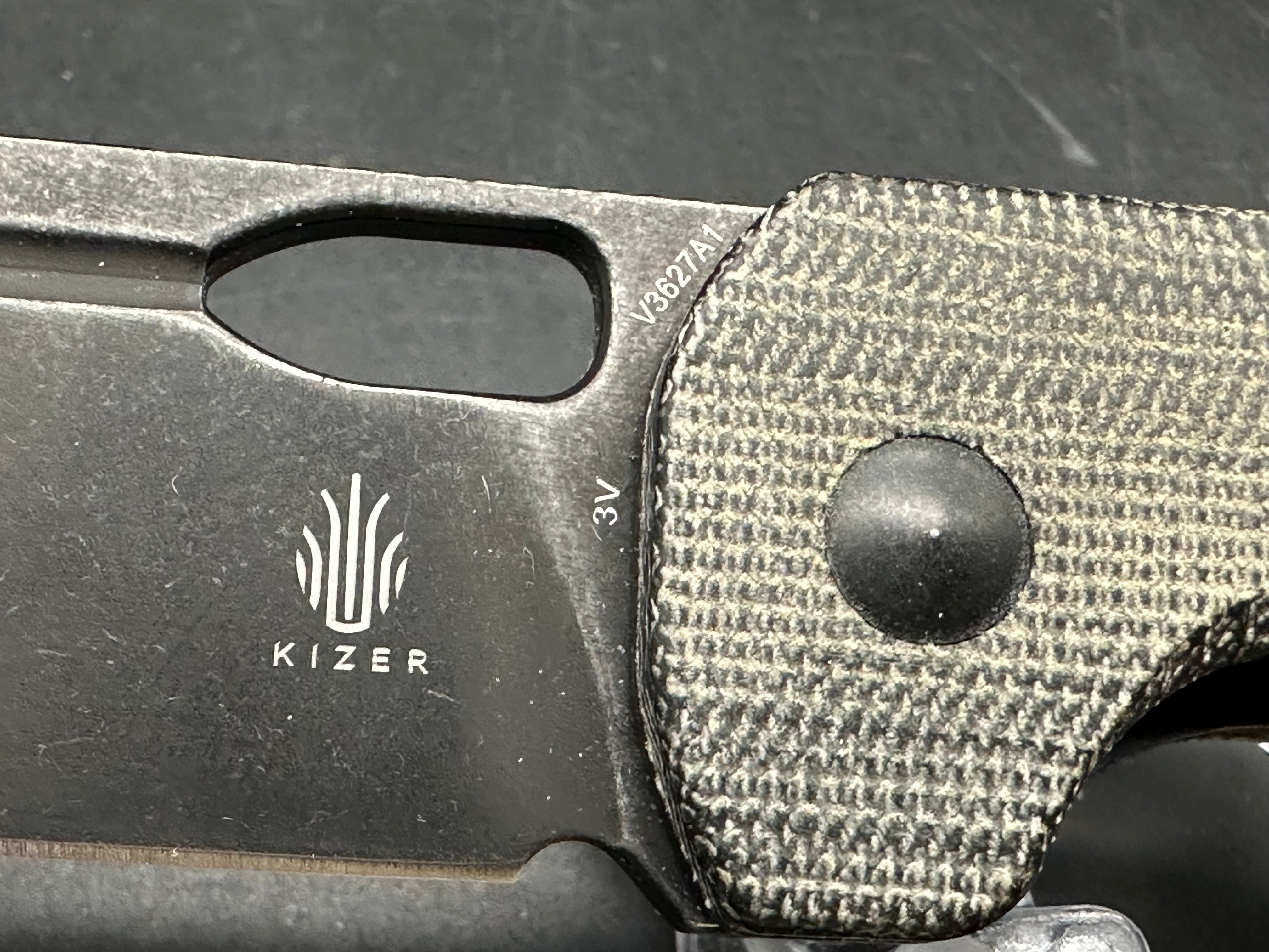 Kizer Bugai Liner Lock Knife Black Micarta (3.11" Black)