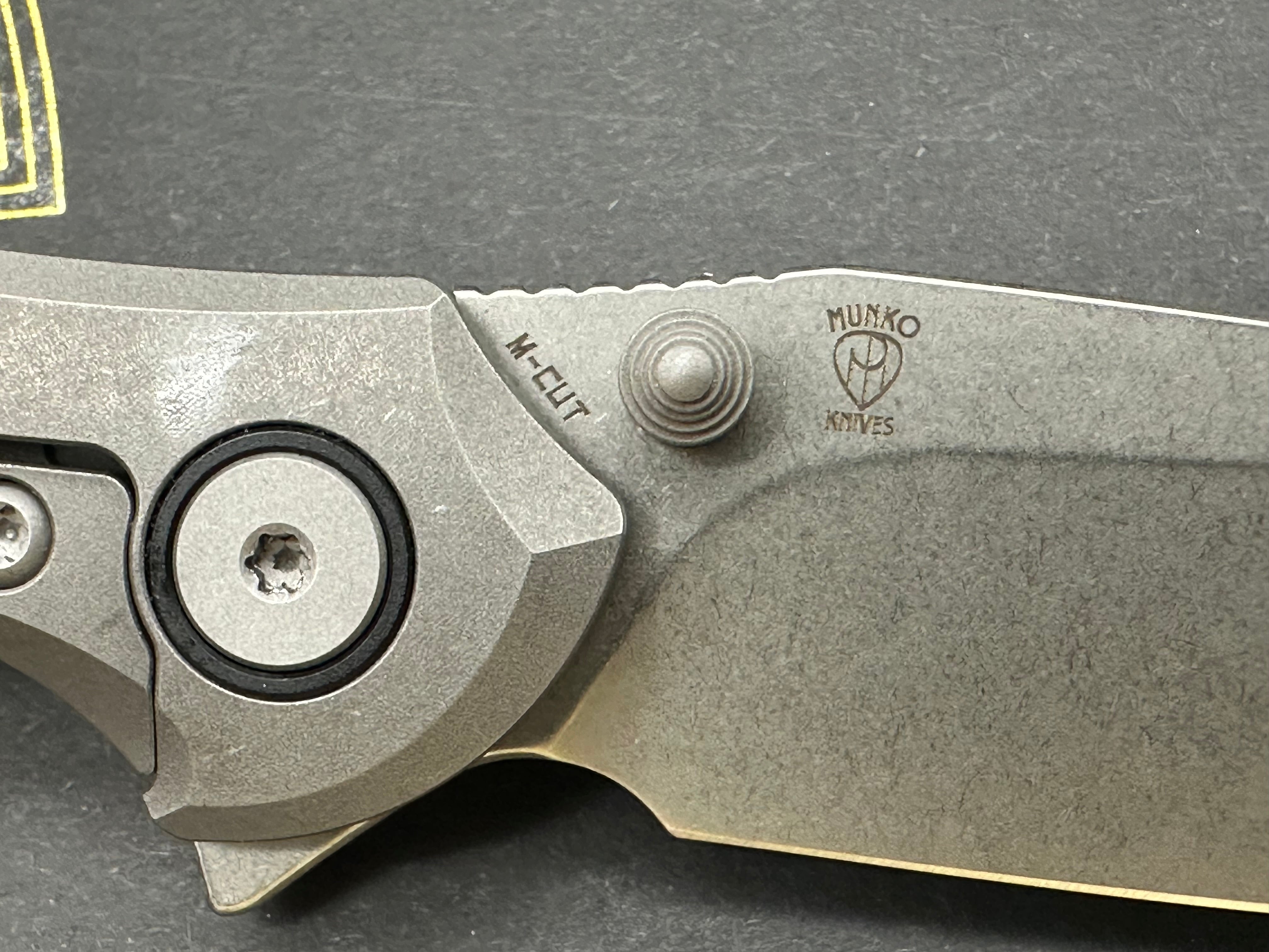 Bestech Constellation (NEW), 3.055" MagnaCut Stonewash Blade with Titanium/Carbon Fiber Handle