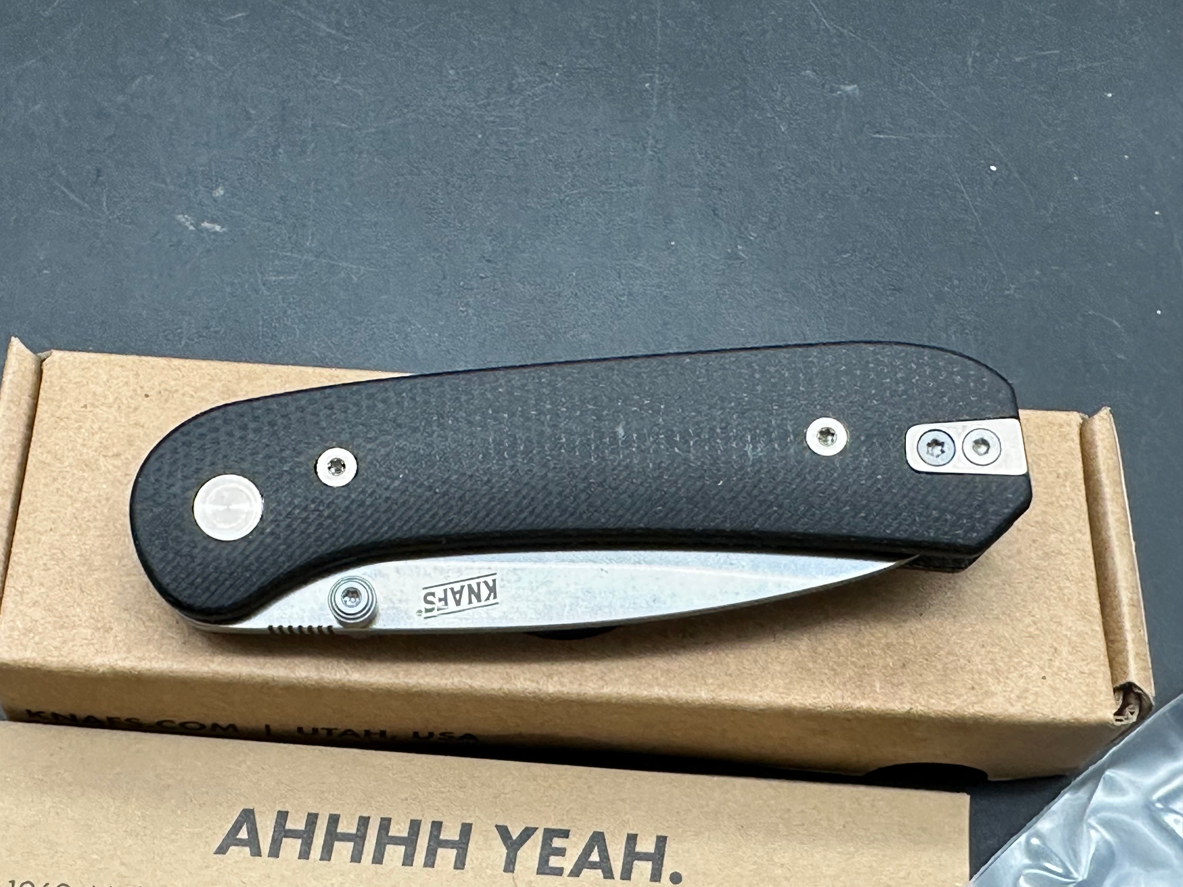 Knafs Lander 1, 2.75" 14C28N Blade with Black Micarta Handle