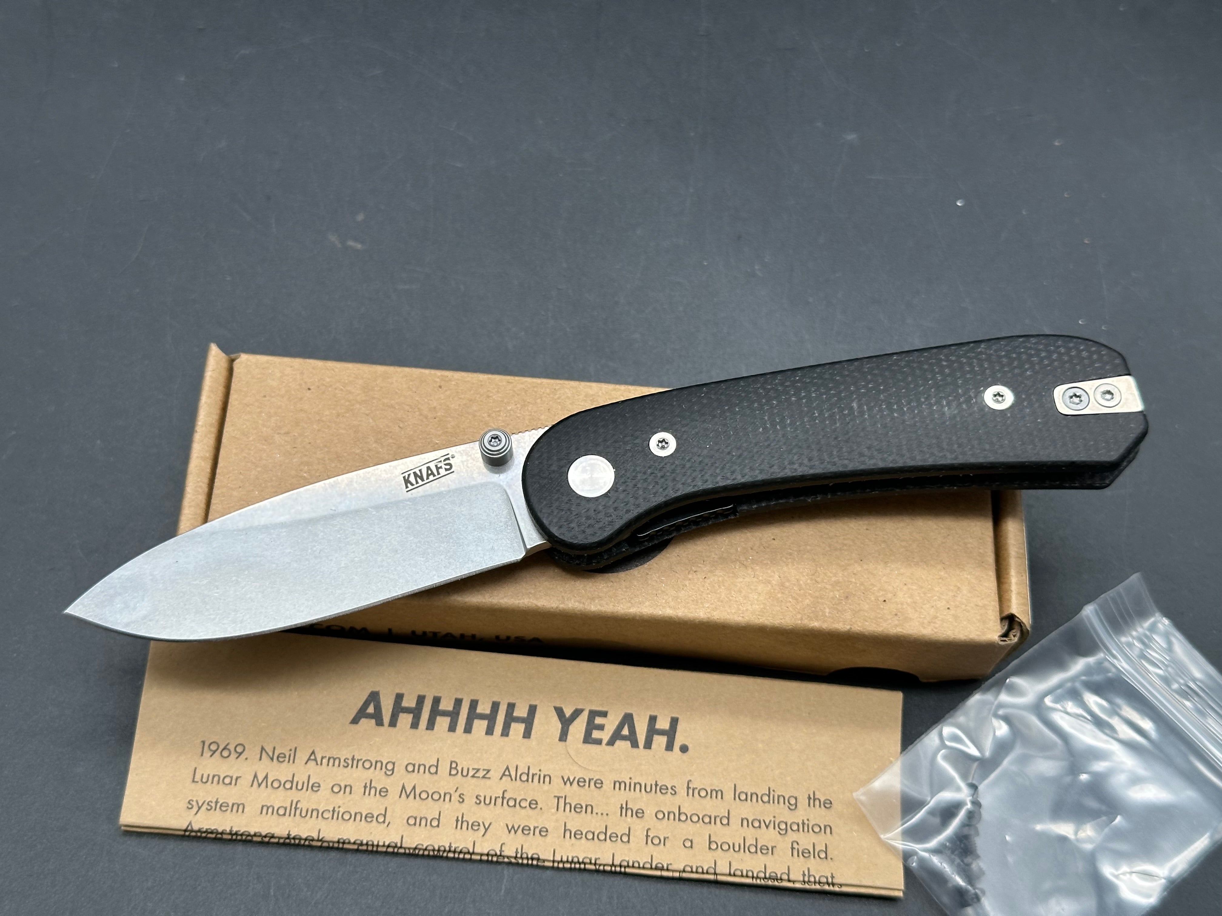 Knafs Lander 1, 2.75" 14C28N Blade with Black Micarta Handle