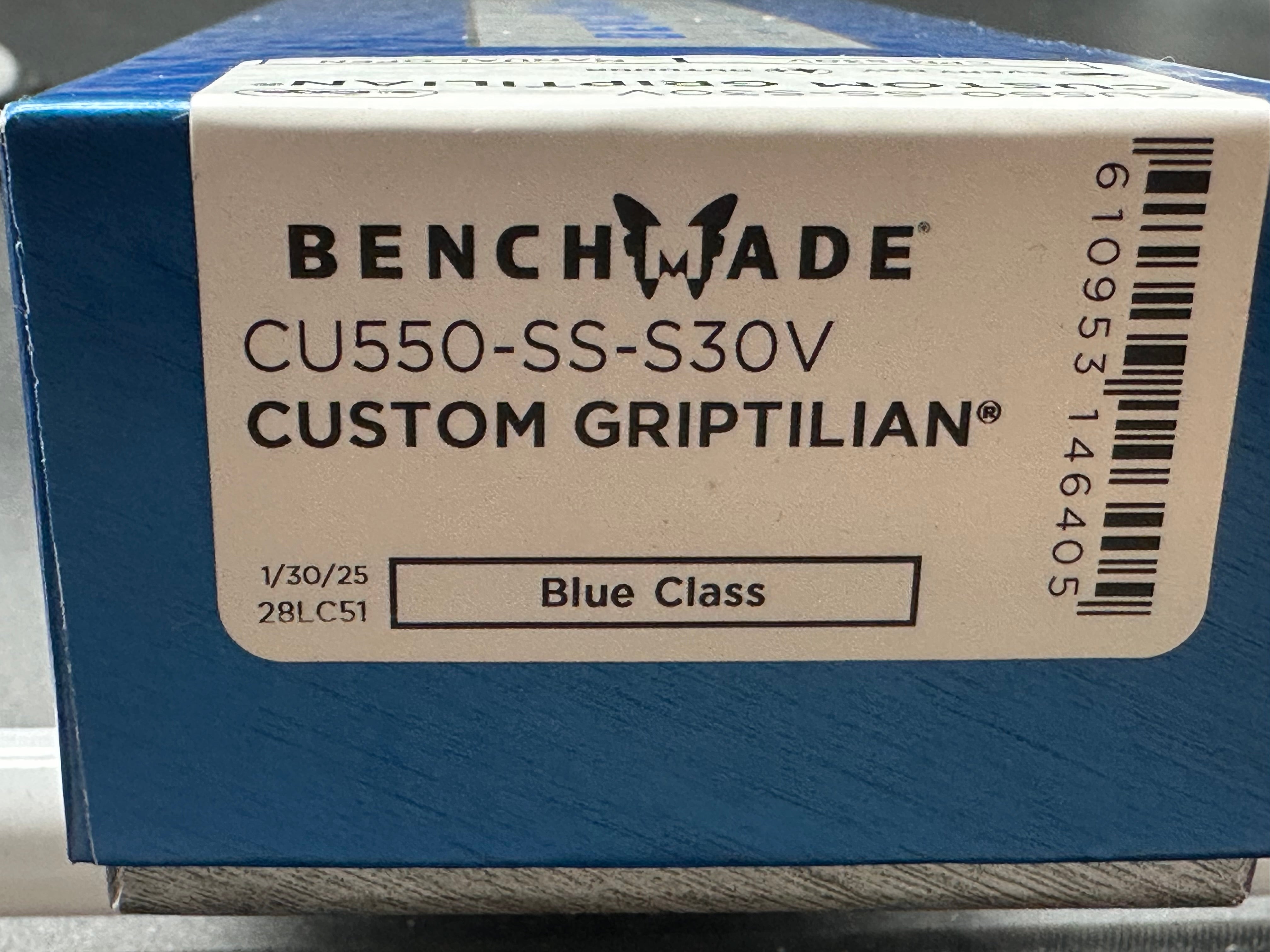 Benchmade Griptilian-Custom (NEW), 3.45" S30V Sheepsfoot Blade with Custom Dark Gray Handle