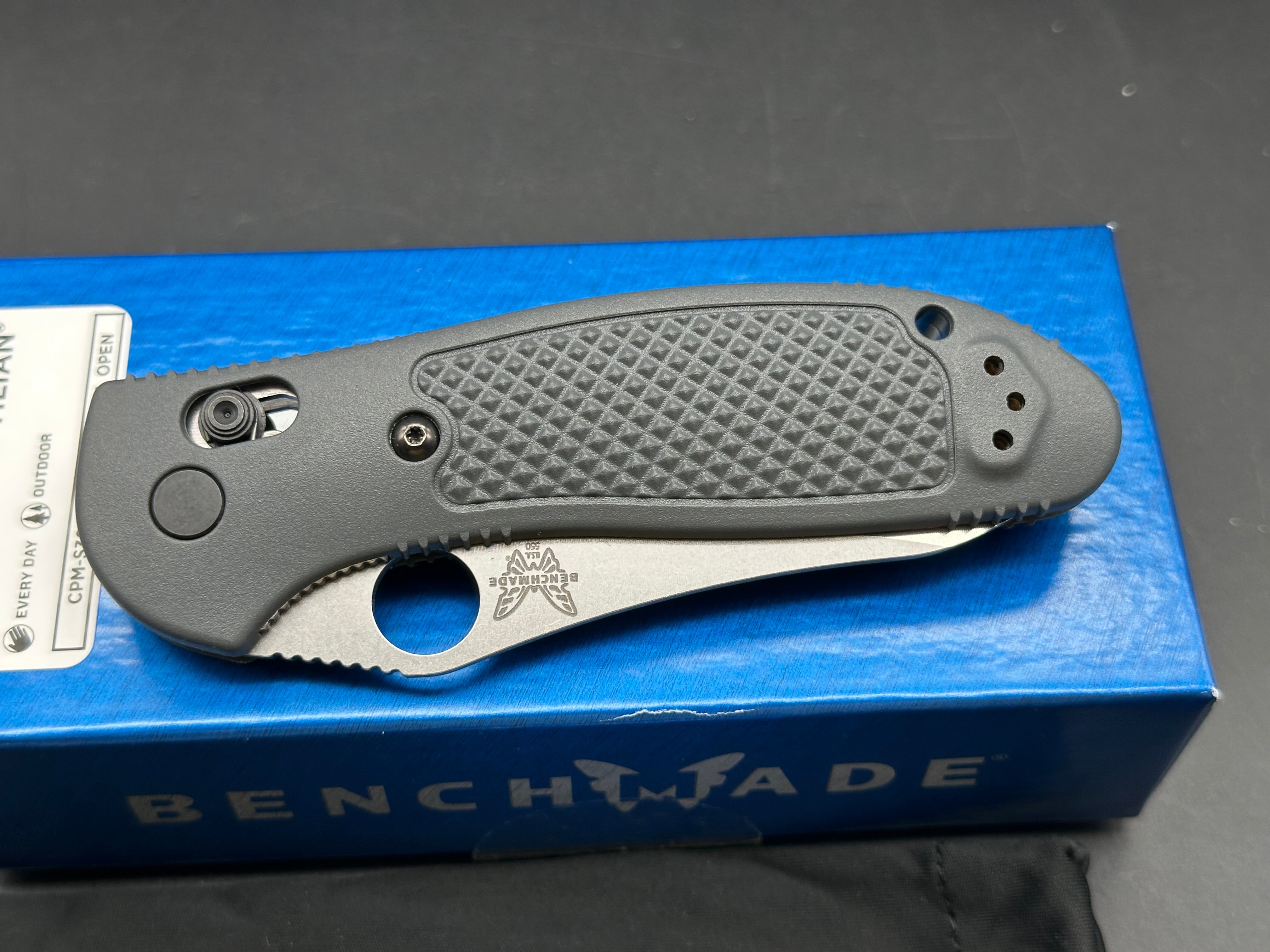Benchmade Griptilian-Custom (NEW), 3.45" S30V Sheepsfoot Blade with Custom Dark Gray Handle
