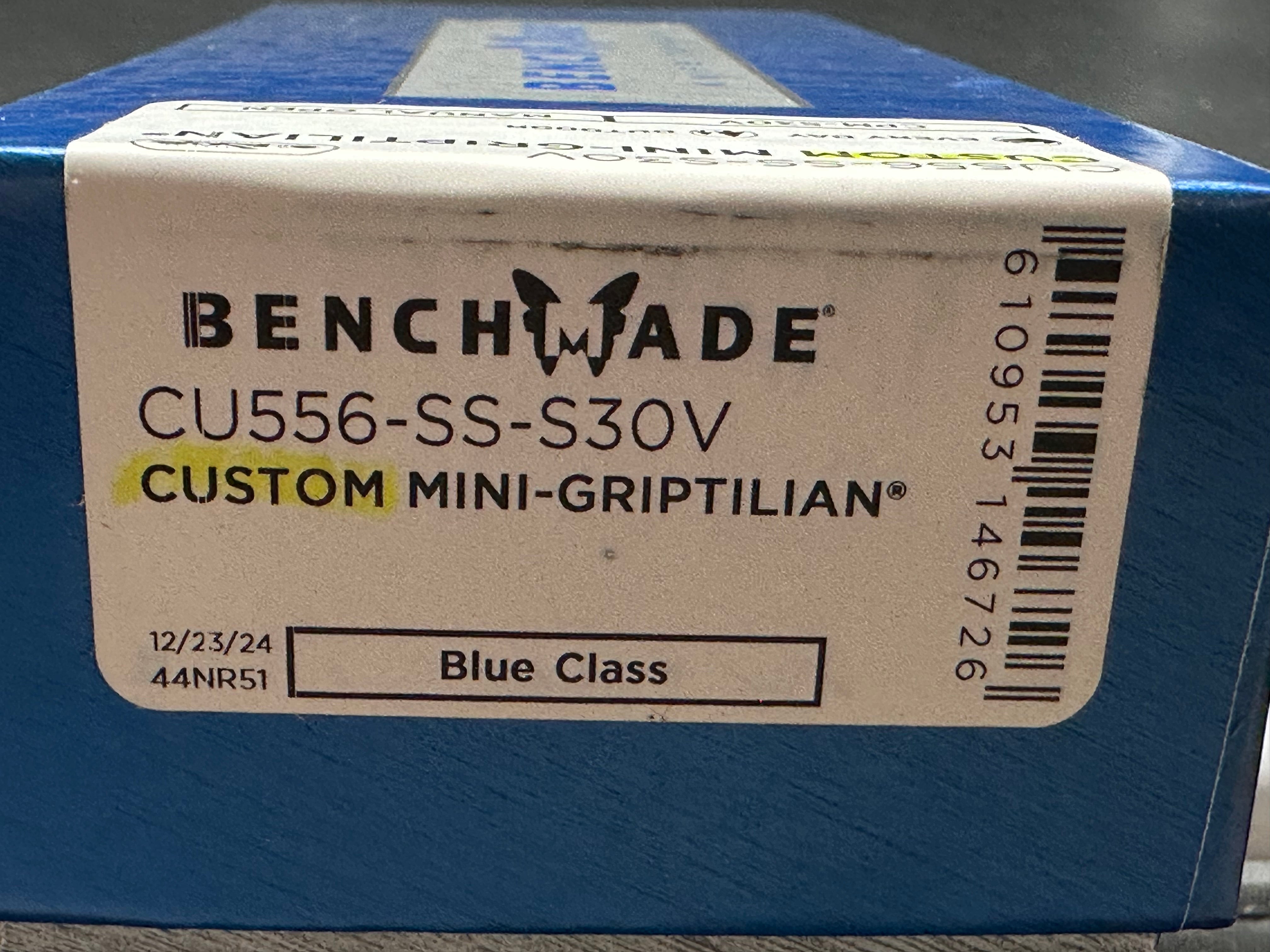 Benchmade Mini Griptilian-Custom, 2.91" S30V Stonewash Drop Point Blade with OD Green GFN Handle