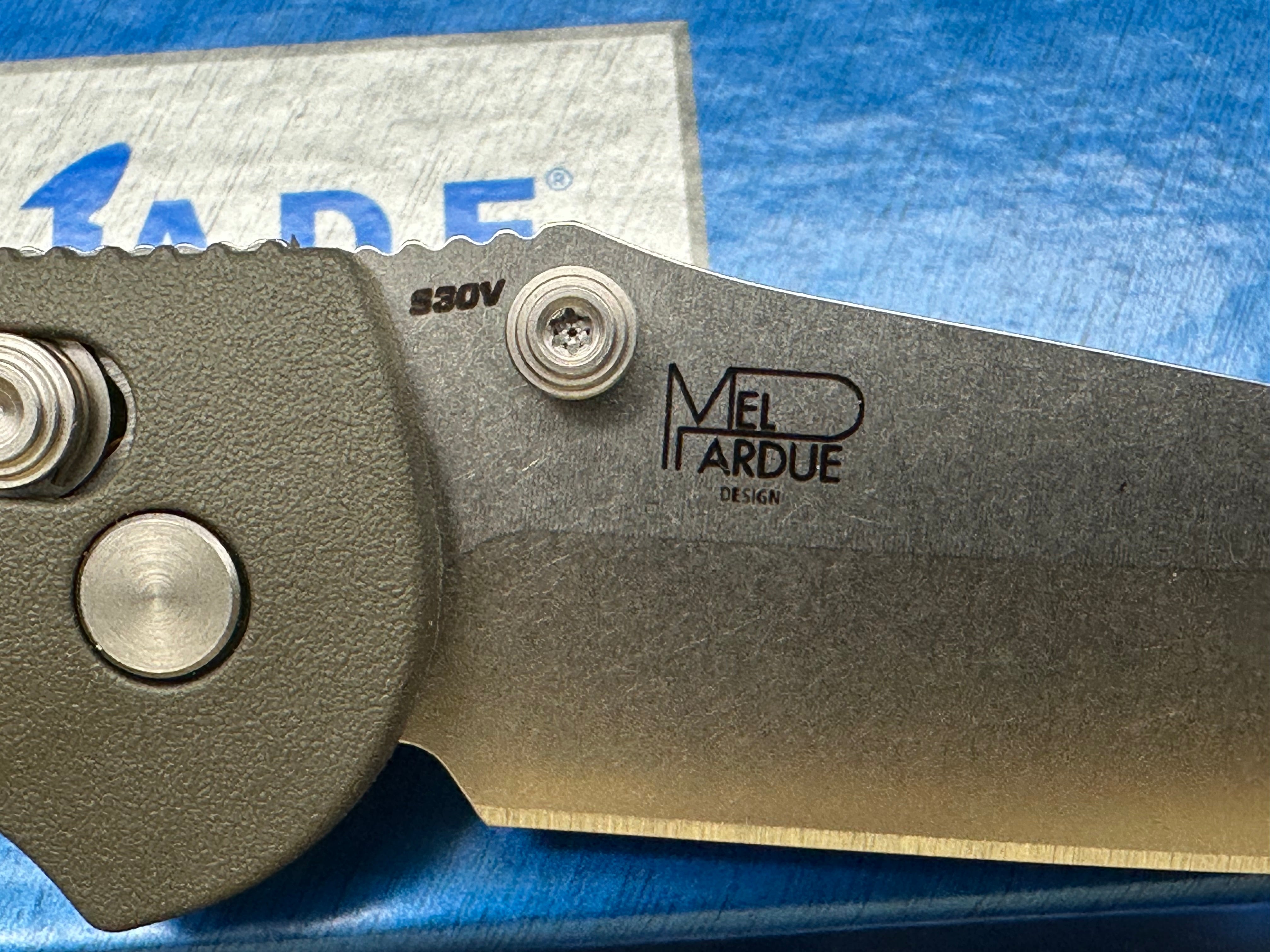 Benchmade Mini Griptilian-Custom, 2.91" S30V Stonewash Drop Point Blade with OD Green GFN Handle