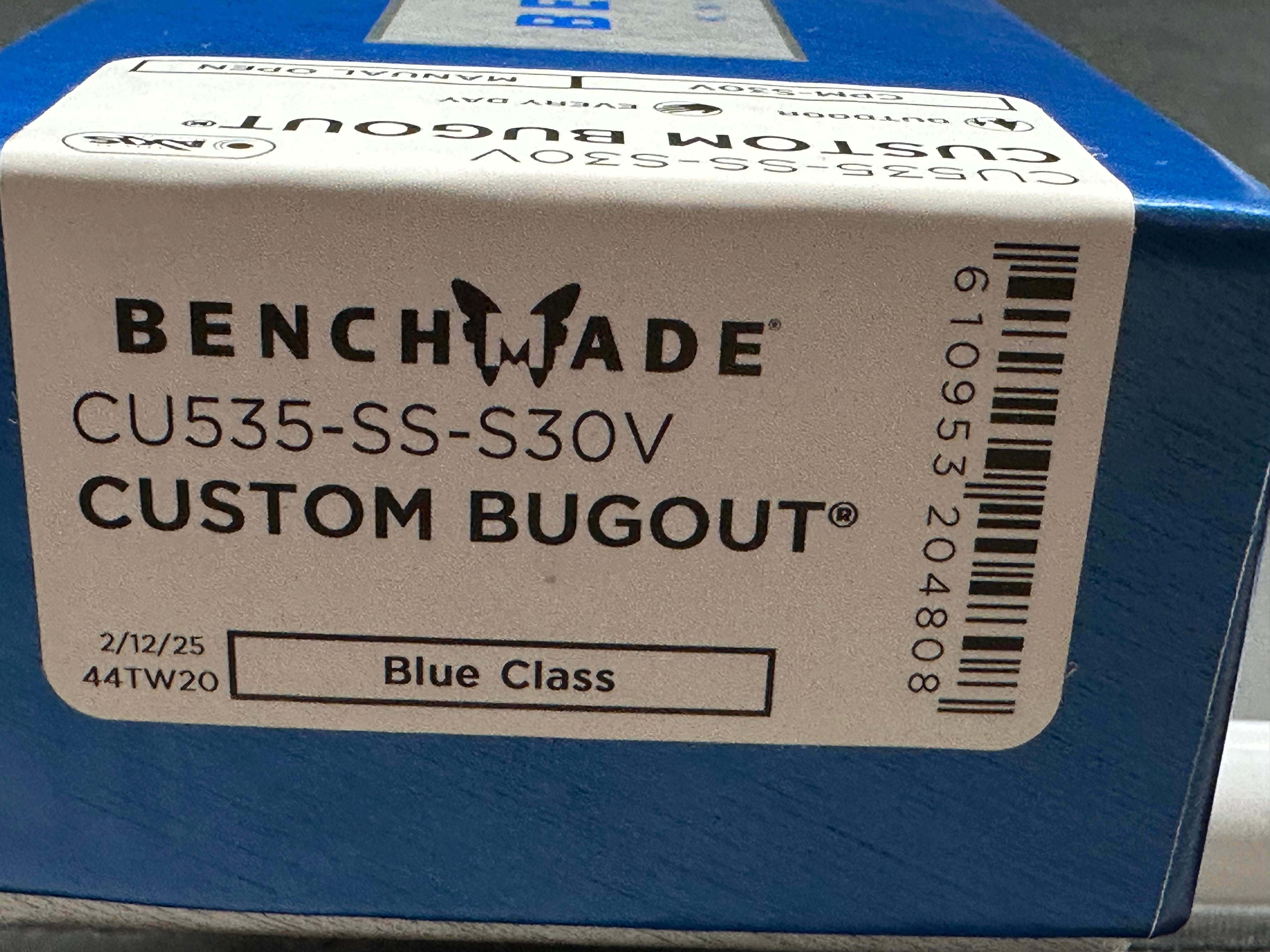 Benchmade Bugout - Custom (NEW), 3.24" S30V Stonewash Blade with OD Green Grivory Handle