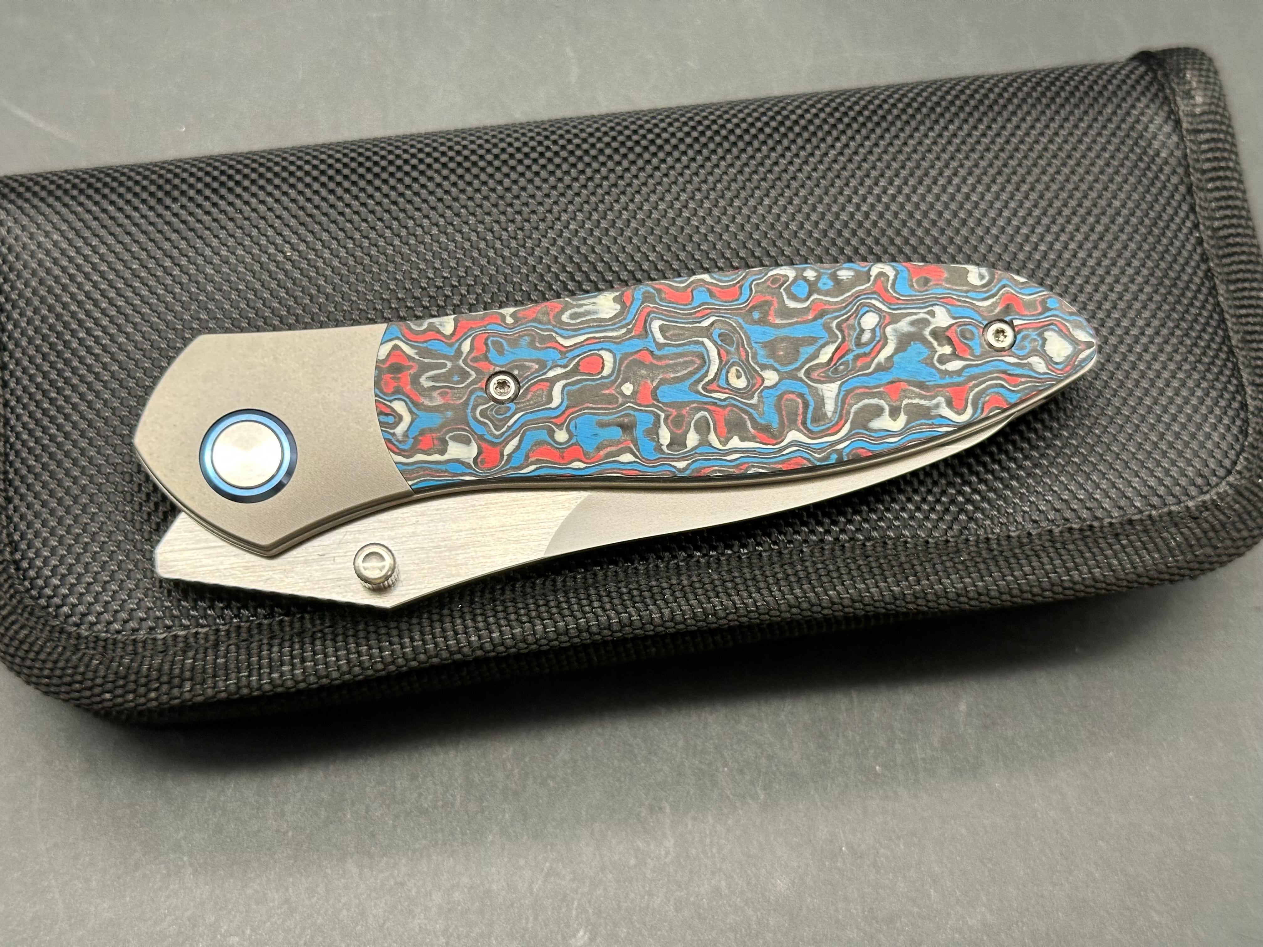 Sitivien ST273 Folding Knife, S90V Steel Blade Titanium & G10 Handle Knife