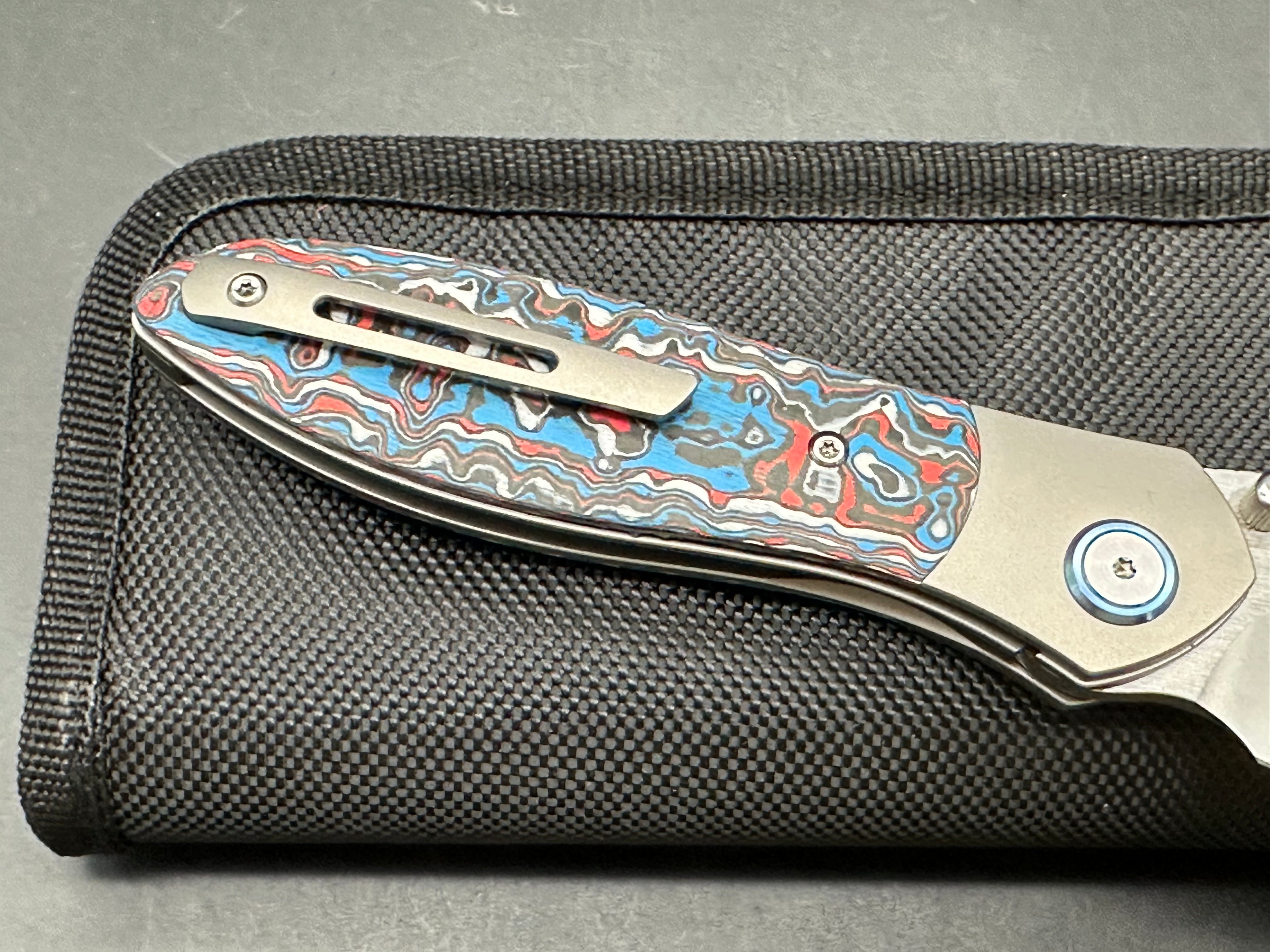 Sitivien ST273 Folding Knife, S90V Steel Blade Titanium & G10 Handle Knife