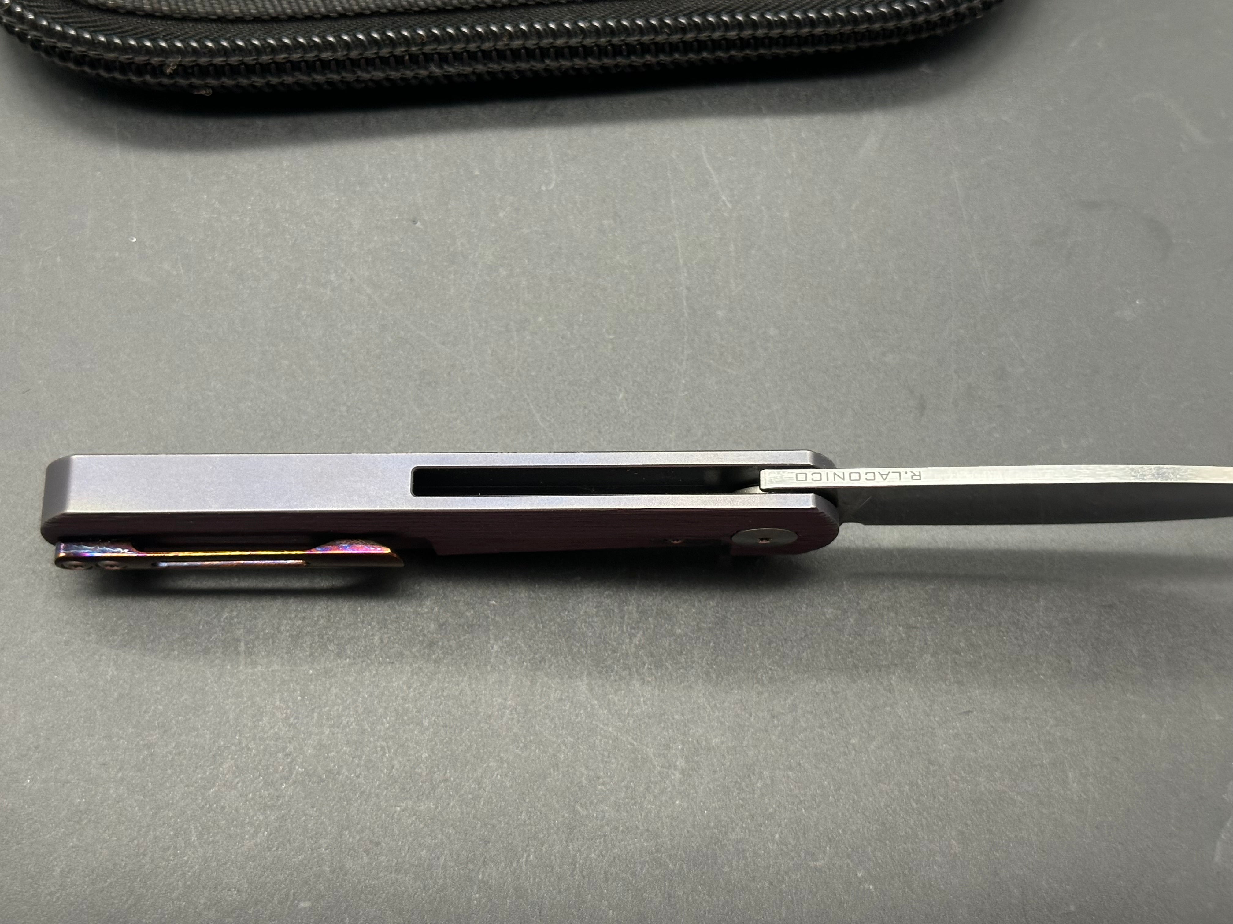 Monterey Bay Laconico knife XLC titanium integral handle w/M390 3.75 blade