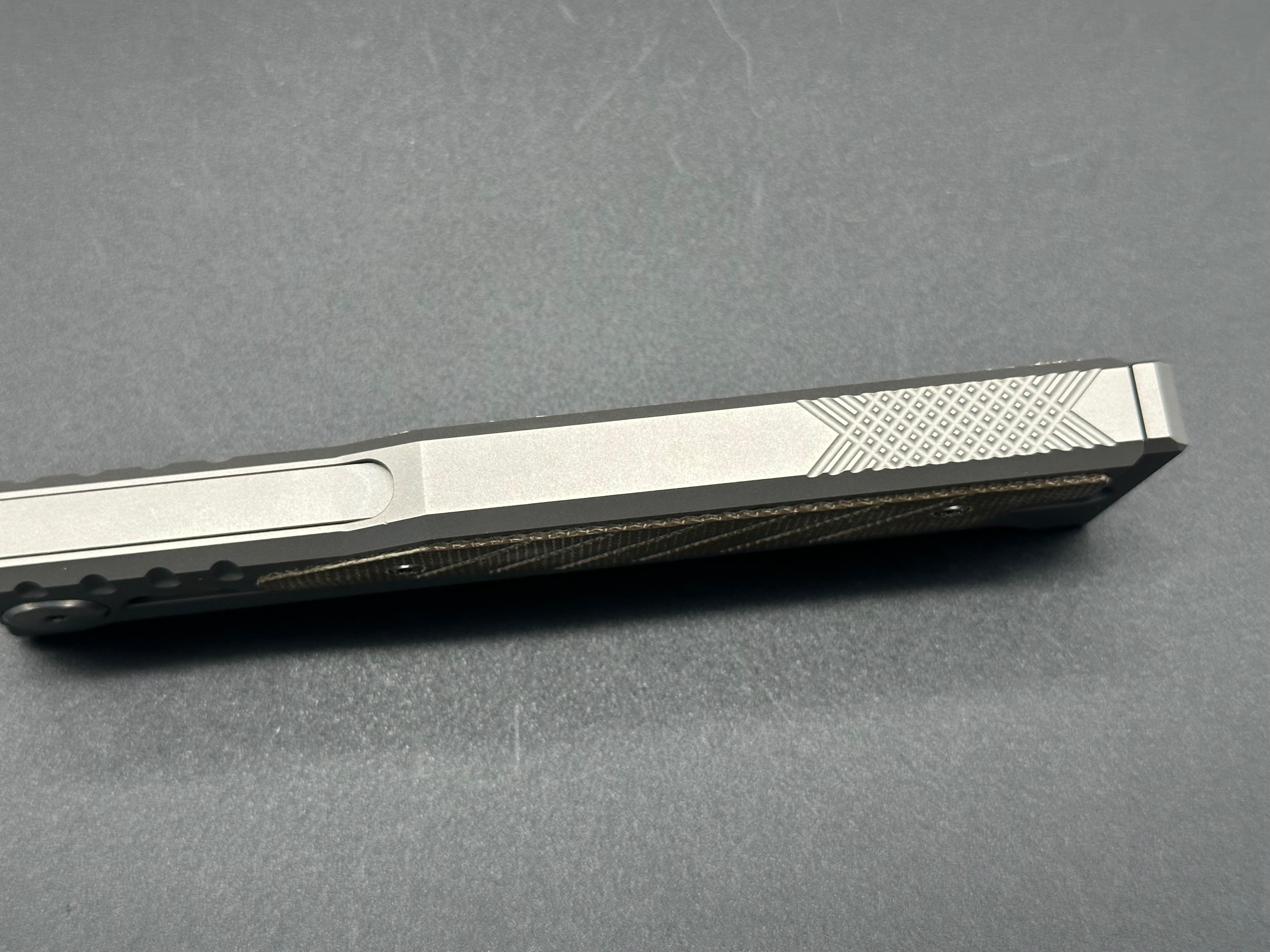 Reate Exo green micarta drop point