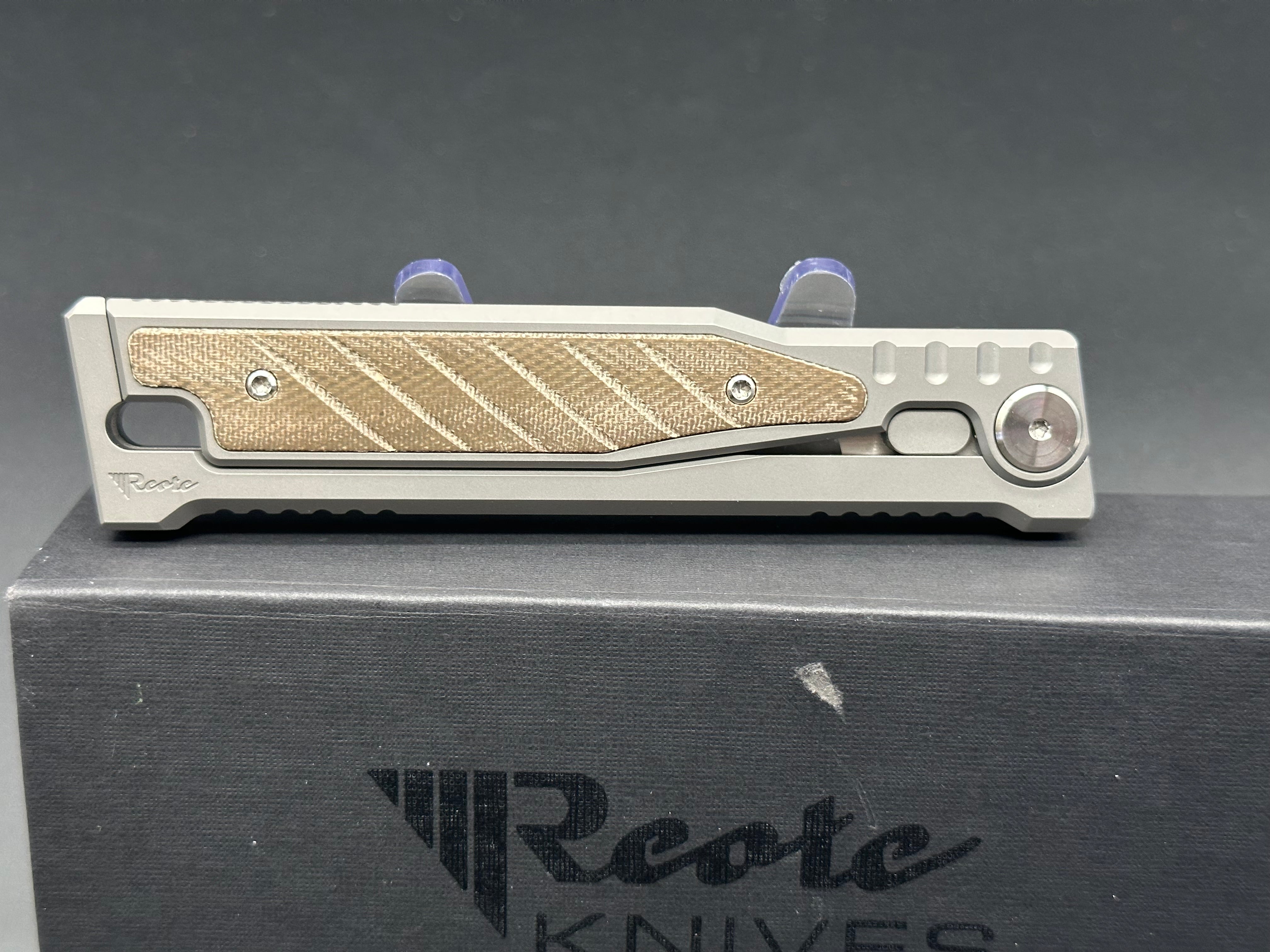 Reate Exo green micarta drop point