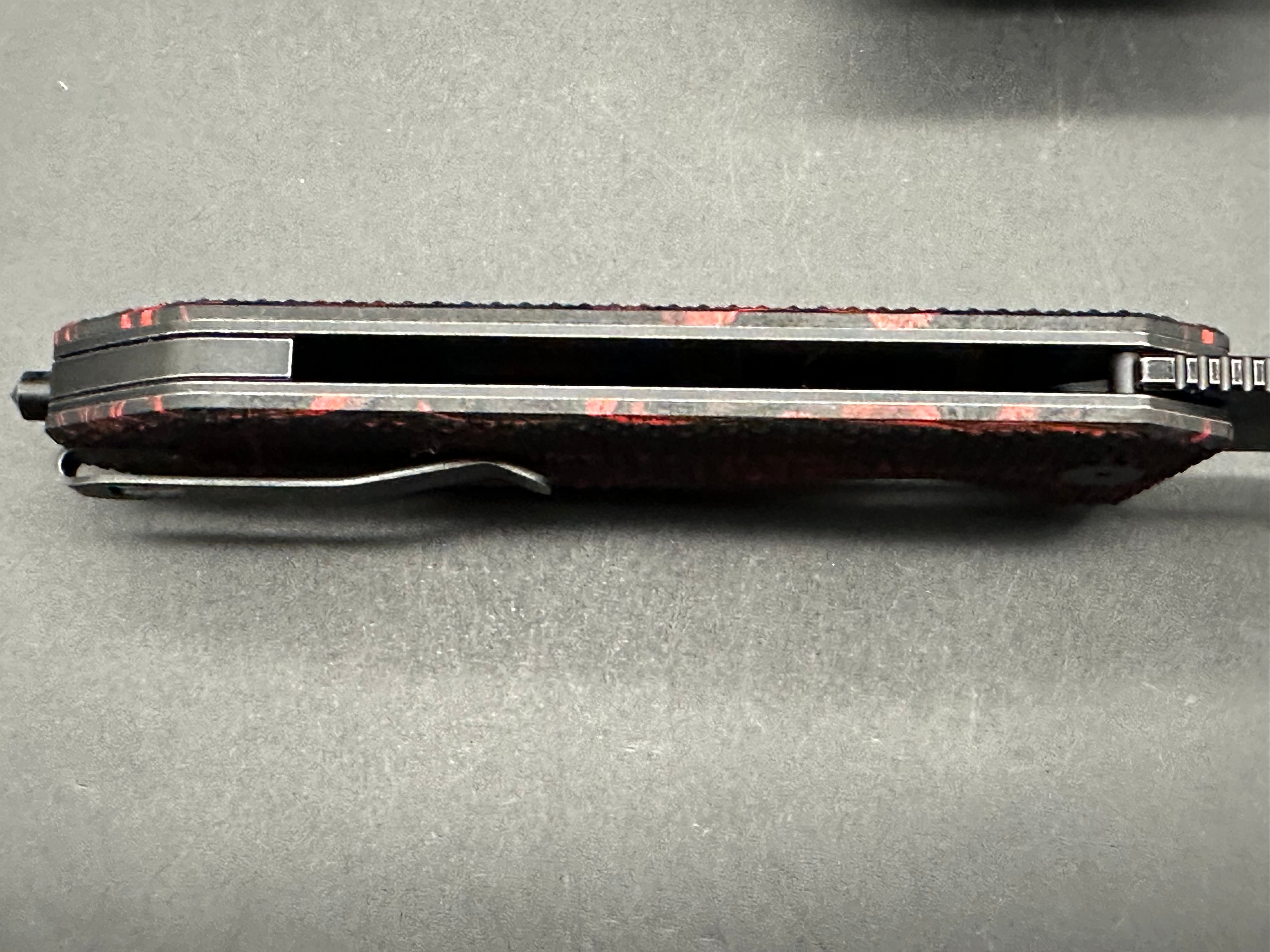 Off Grid Knives - Enforcer XL/Red Dawn LE/Flame Red-Black G-10