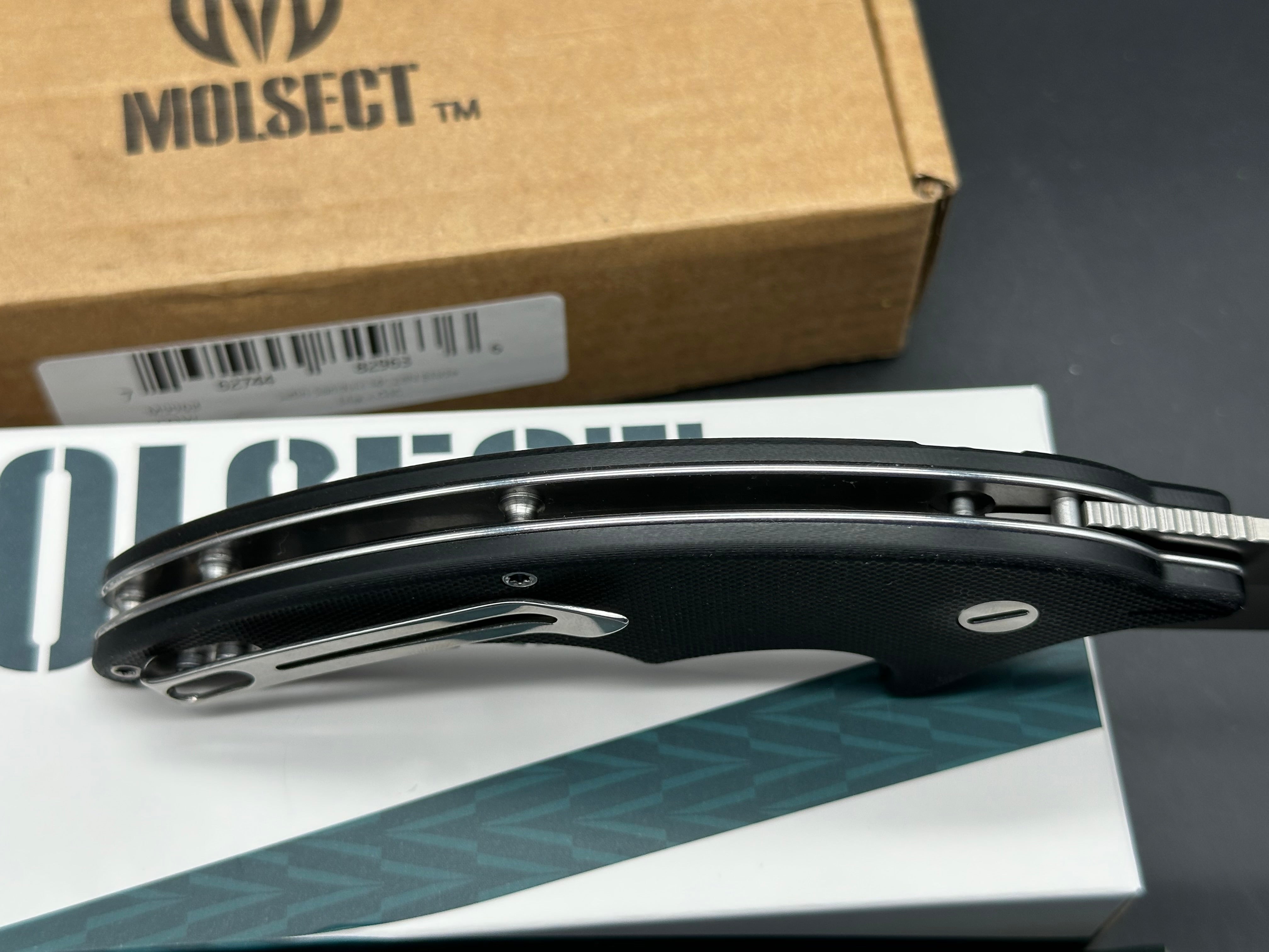 Molsect Cove black G10 handle w/ 14C28N blade