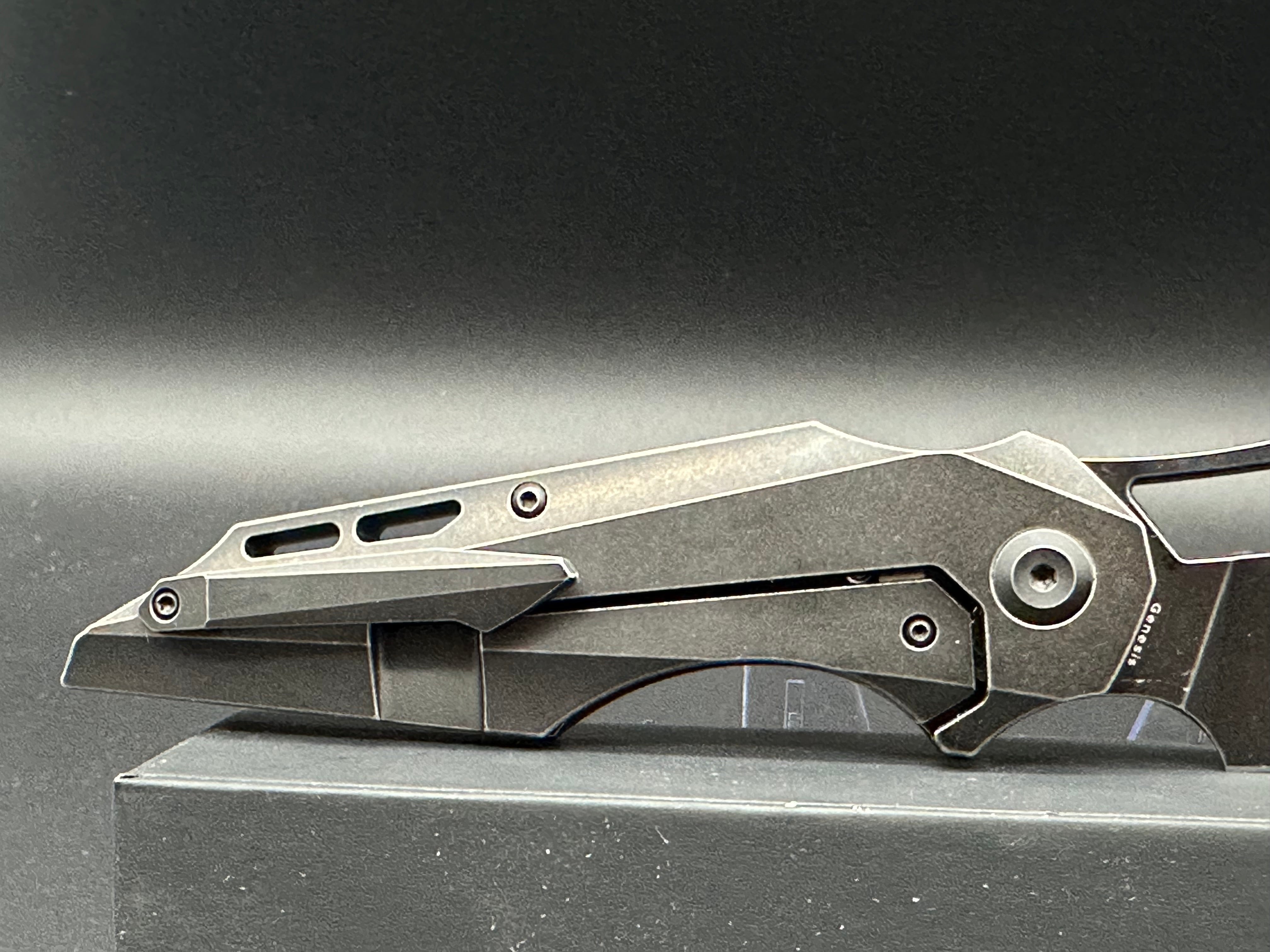 Kansept + Jelly Jerry - Genisis/Black Stonewash Ti Frame + Timascus Inlays