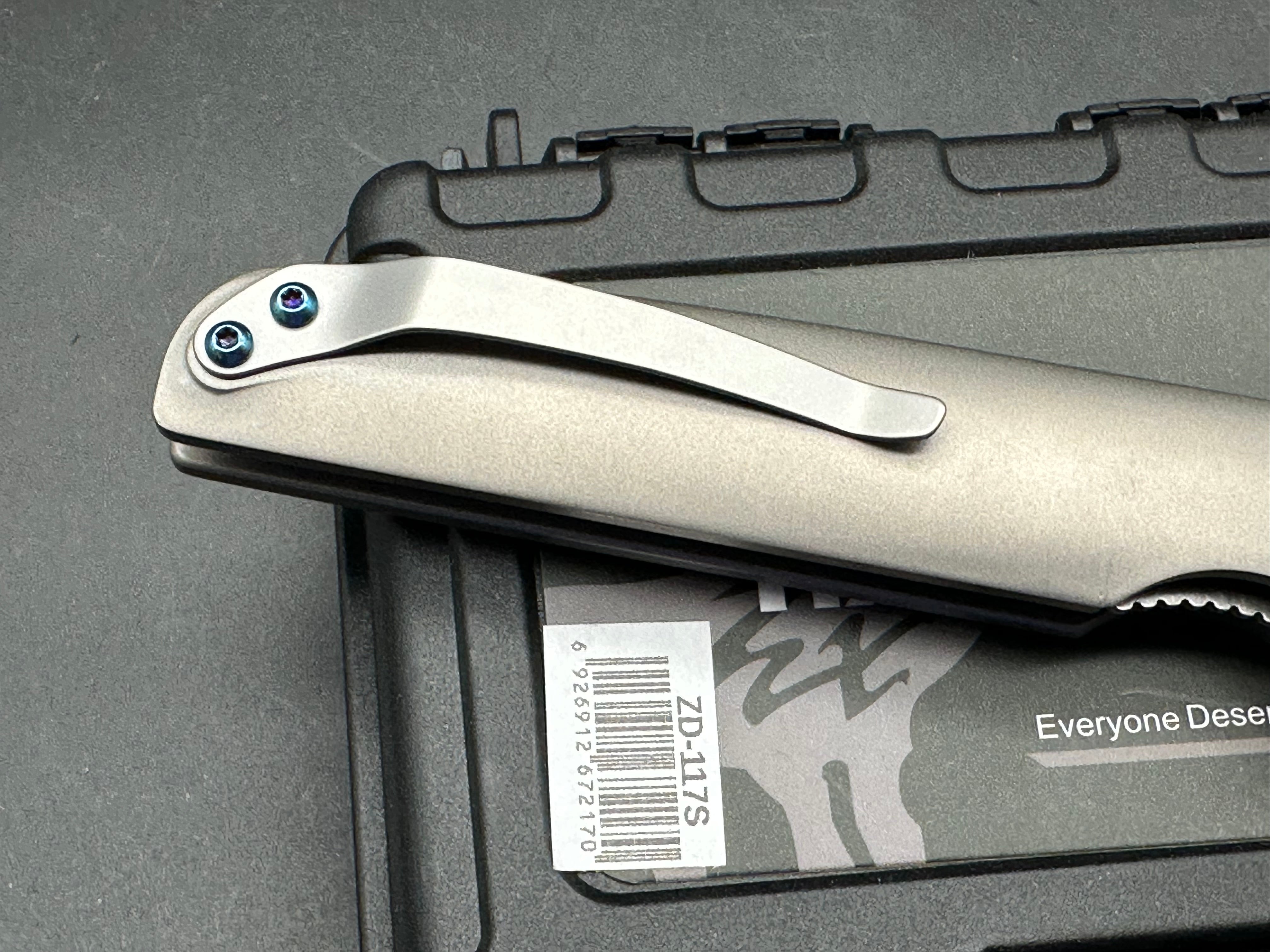 HX OUTDOORS VULCAN Liner Lock 3.1" D2 Blade Titanium Handle