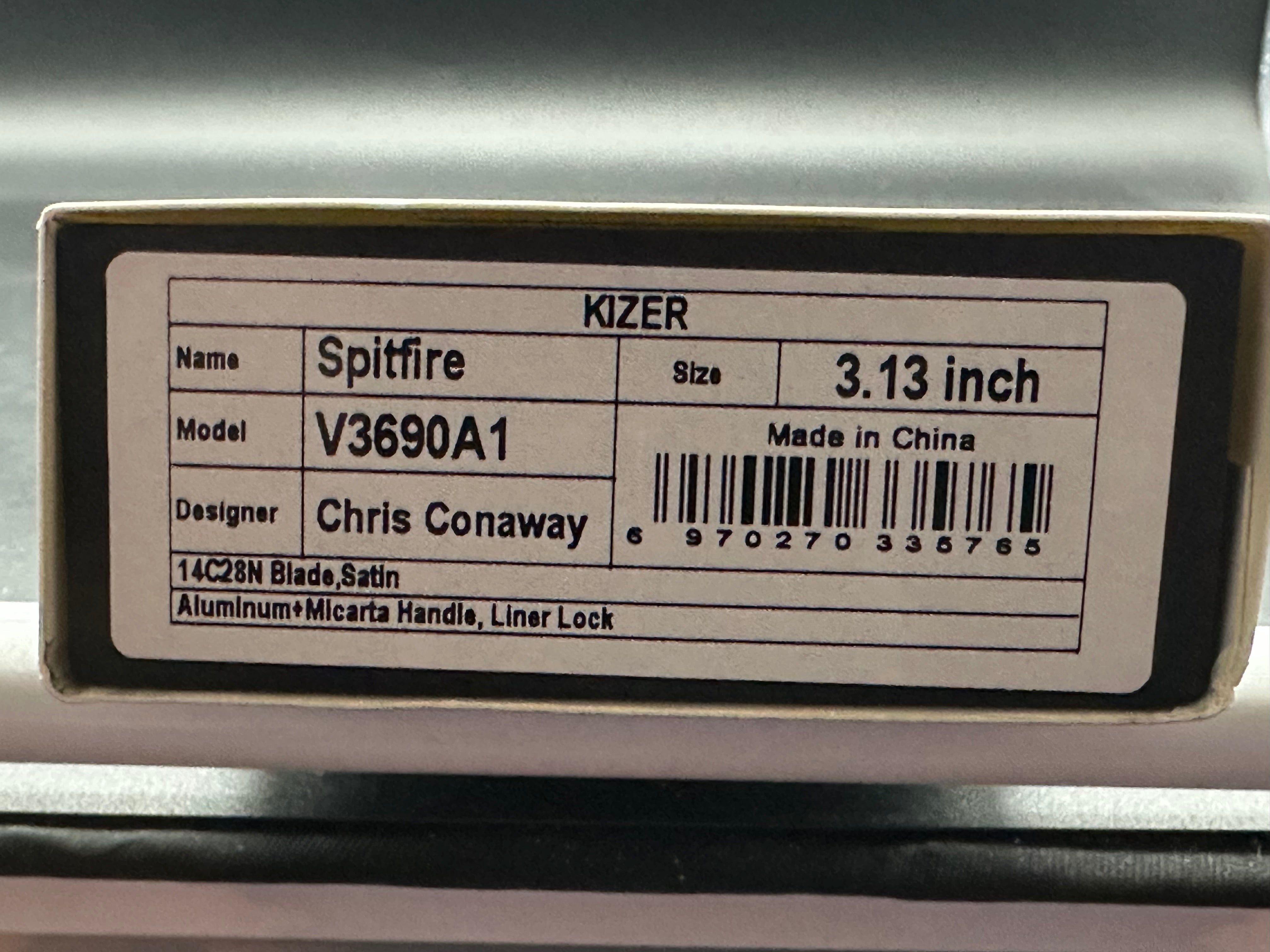 KIZER SPITFIRE 14C28N ALUMINUM + MICARTA