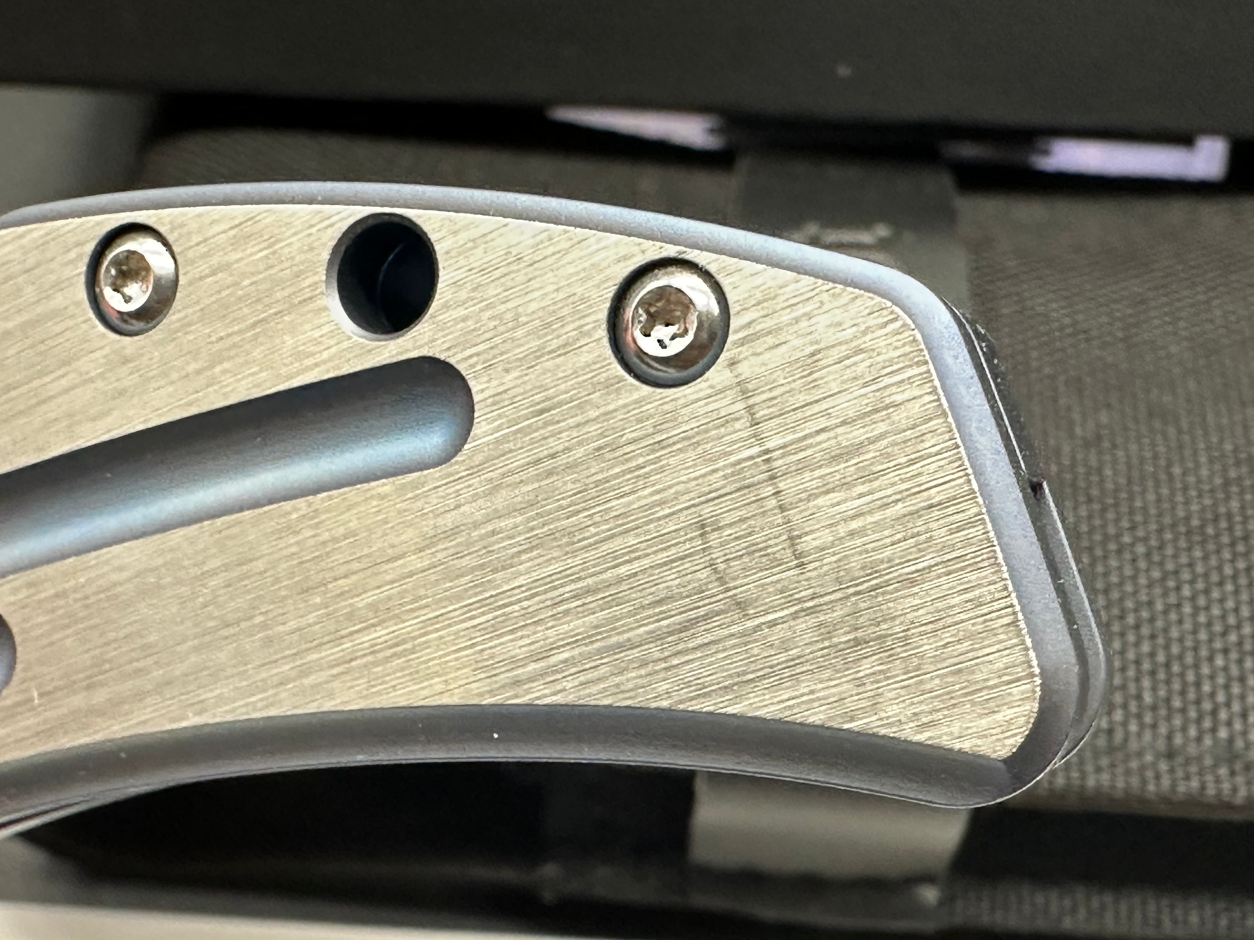 KANSEPT ORION BLUE/SATIN TITANIUM HANDLE S35VN CLIP POINT