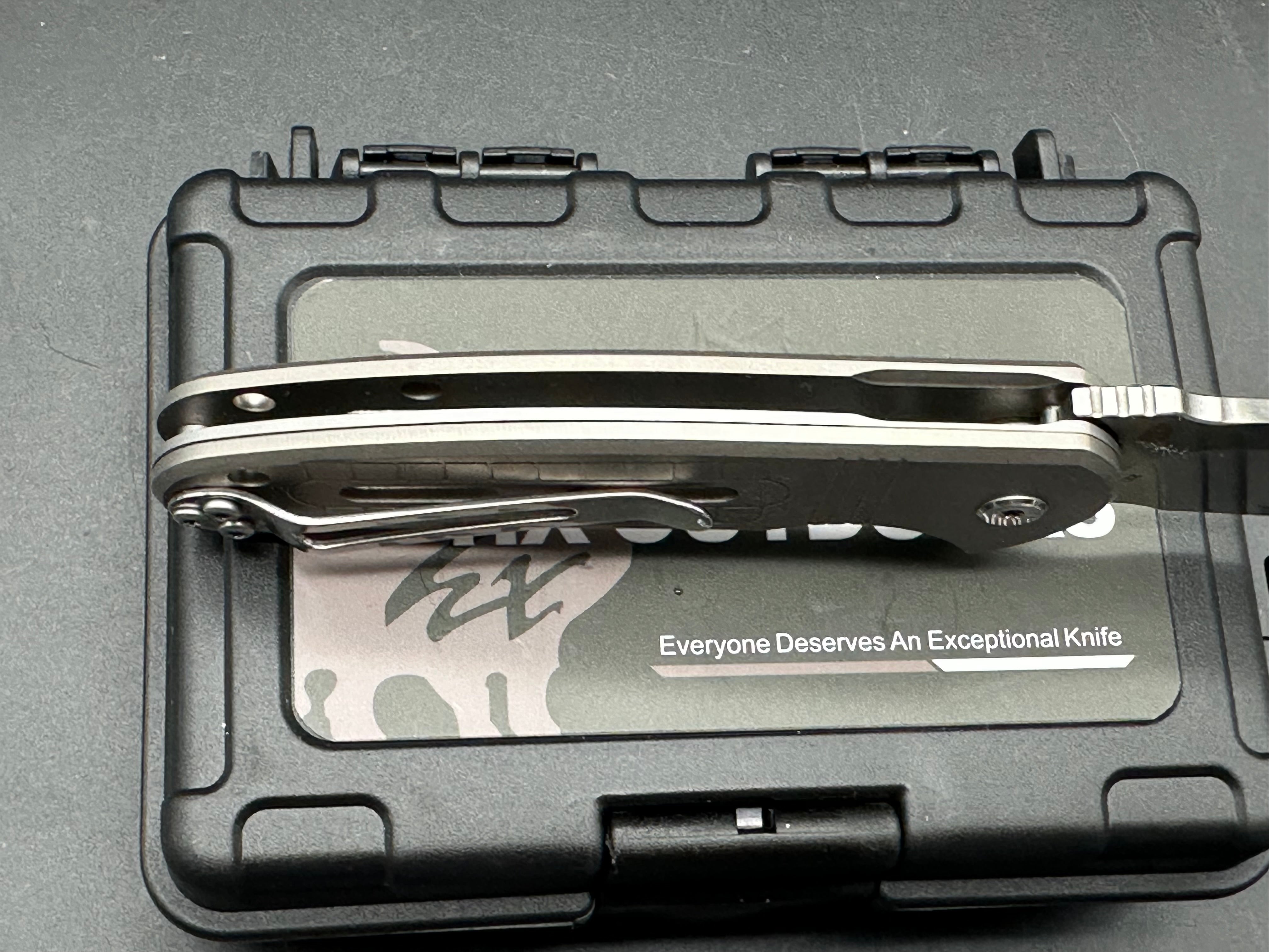 HX Outdoors ZD113S titanium handle w/ 2.85 inch D2 blade
