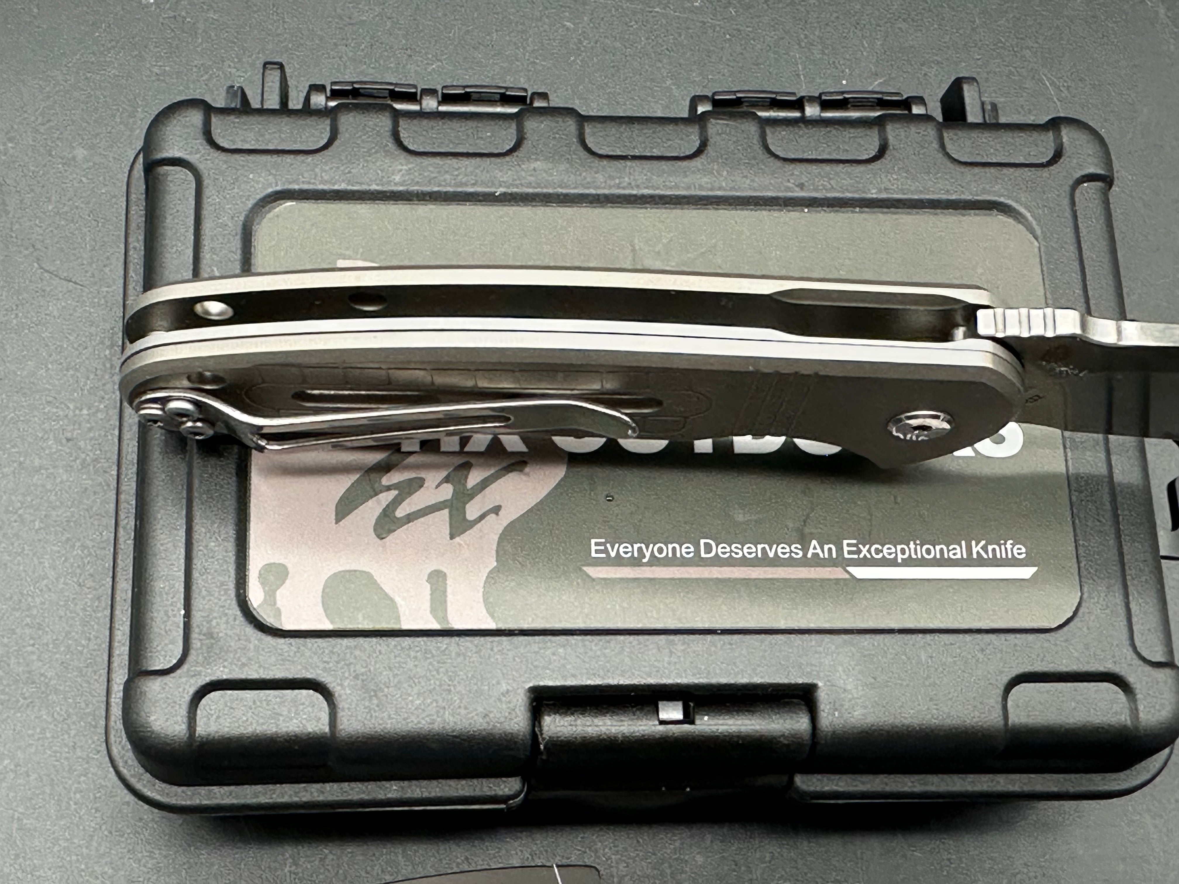 HX Outdoors ZD113S titanium handle w/ 2.85 inch D2 blade