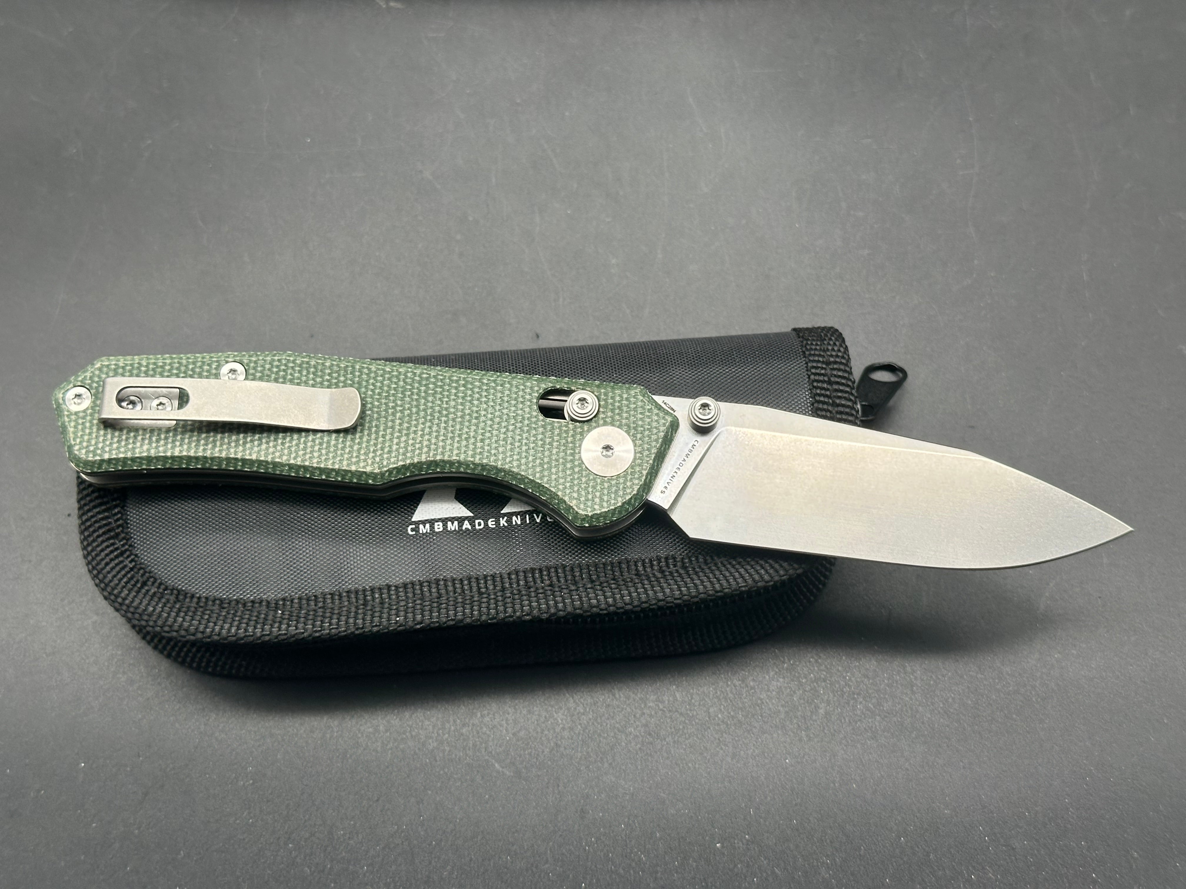 CMB EXPLORER MICARTA HANDLE 14C28N PLAIN EDGE