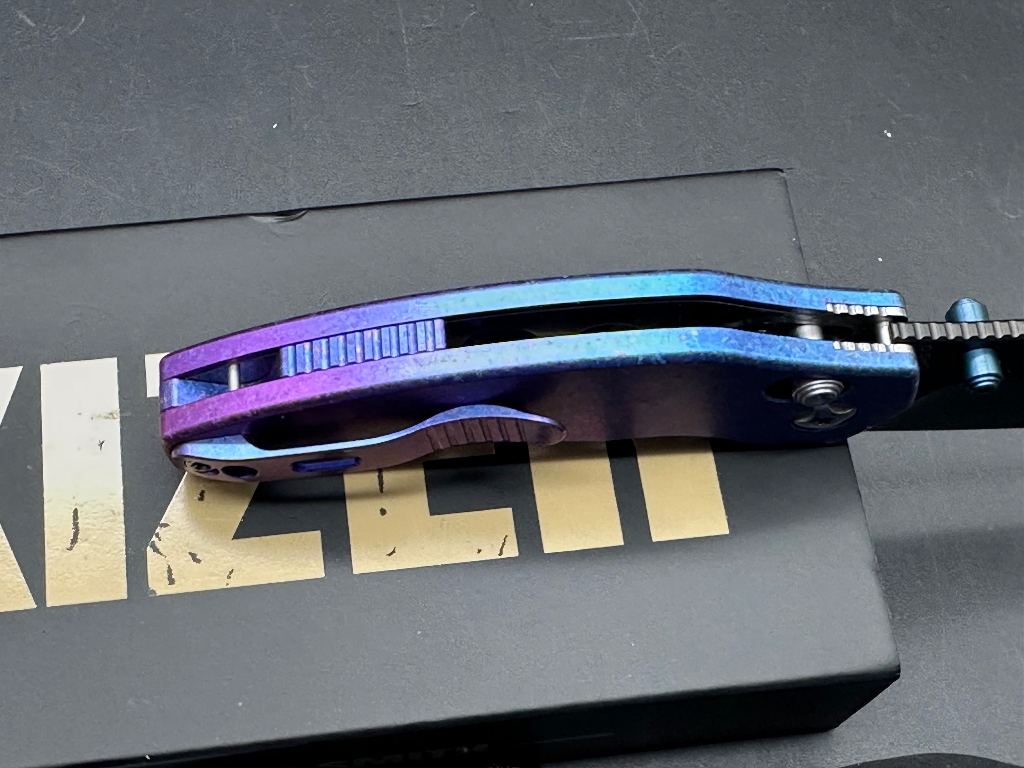 KIZER MINI BULLDOG | S45VN | TITANIUM & CRYSTALLIZED TITANIUM