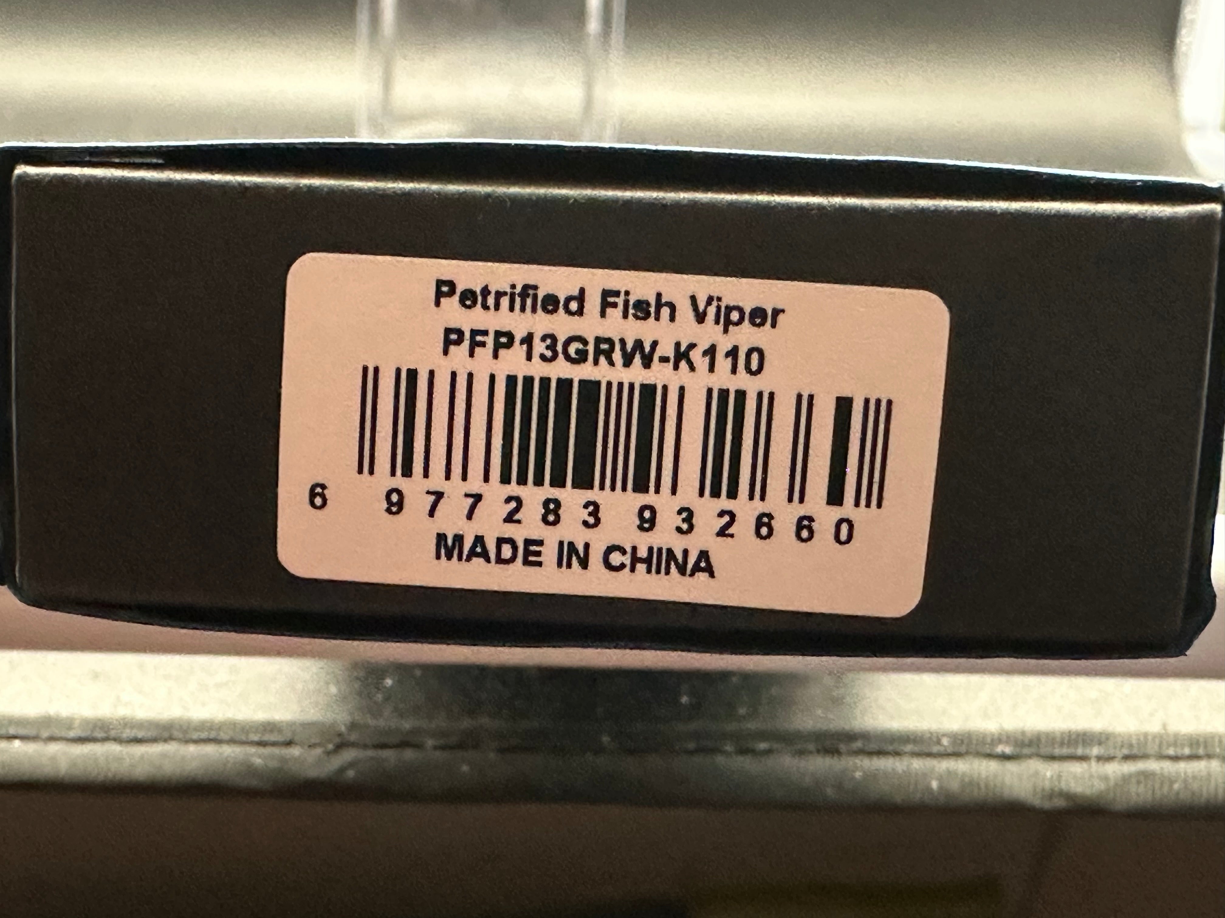 PETRIFIED FISH P13GRW VIPER K110 STEEL BLADE GREEN G10 HANDLE CROSSBAR LOCK