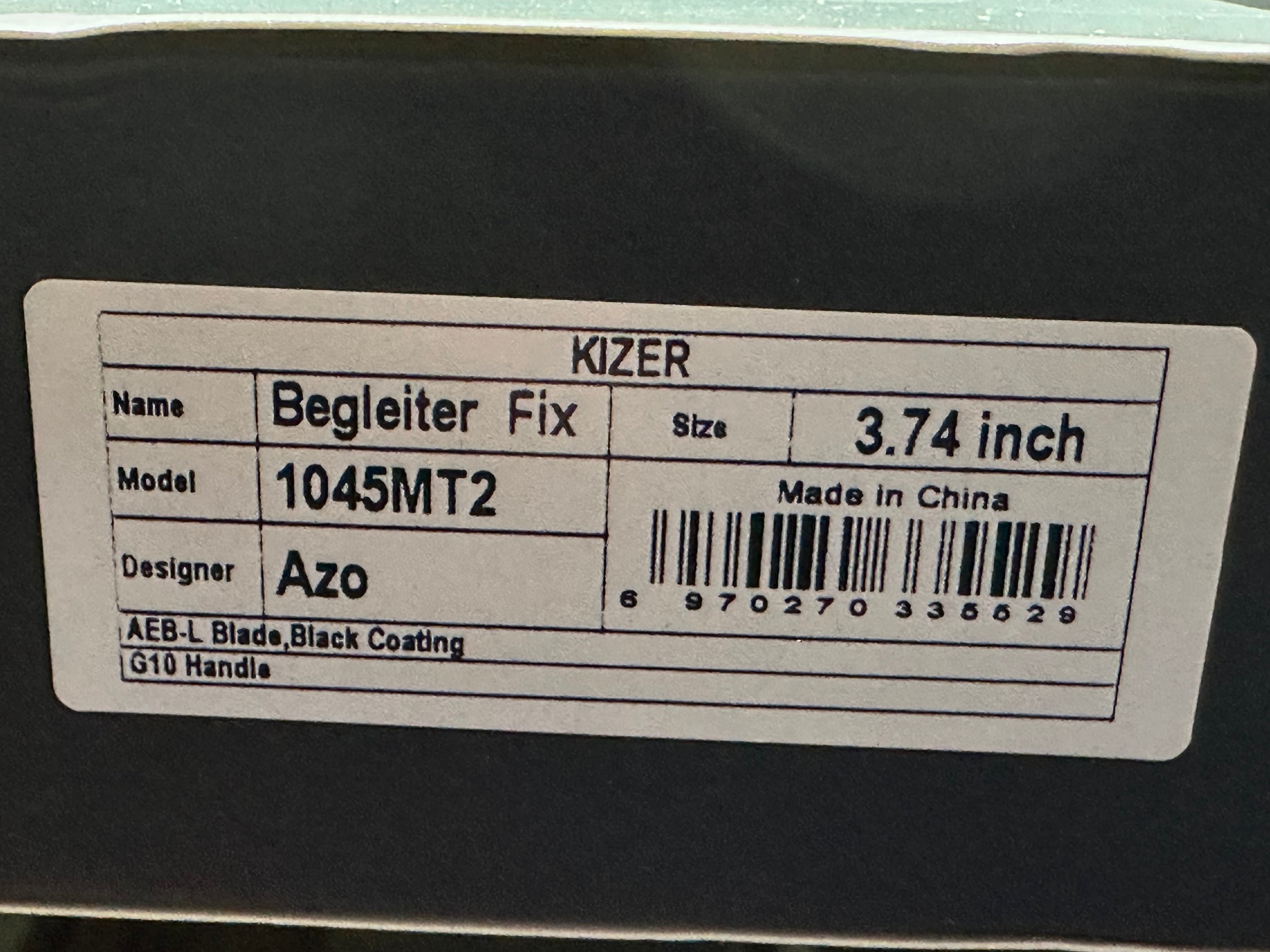 BEGLEITER FIX BLACK AEB-L BLADE GREEN G10