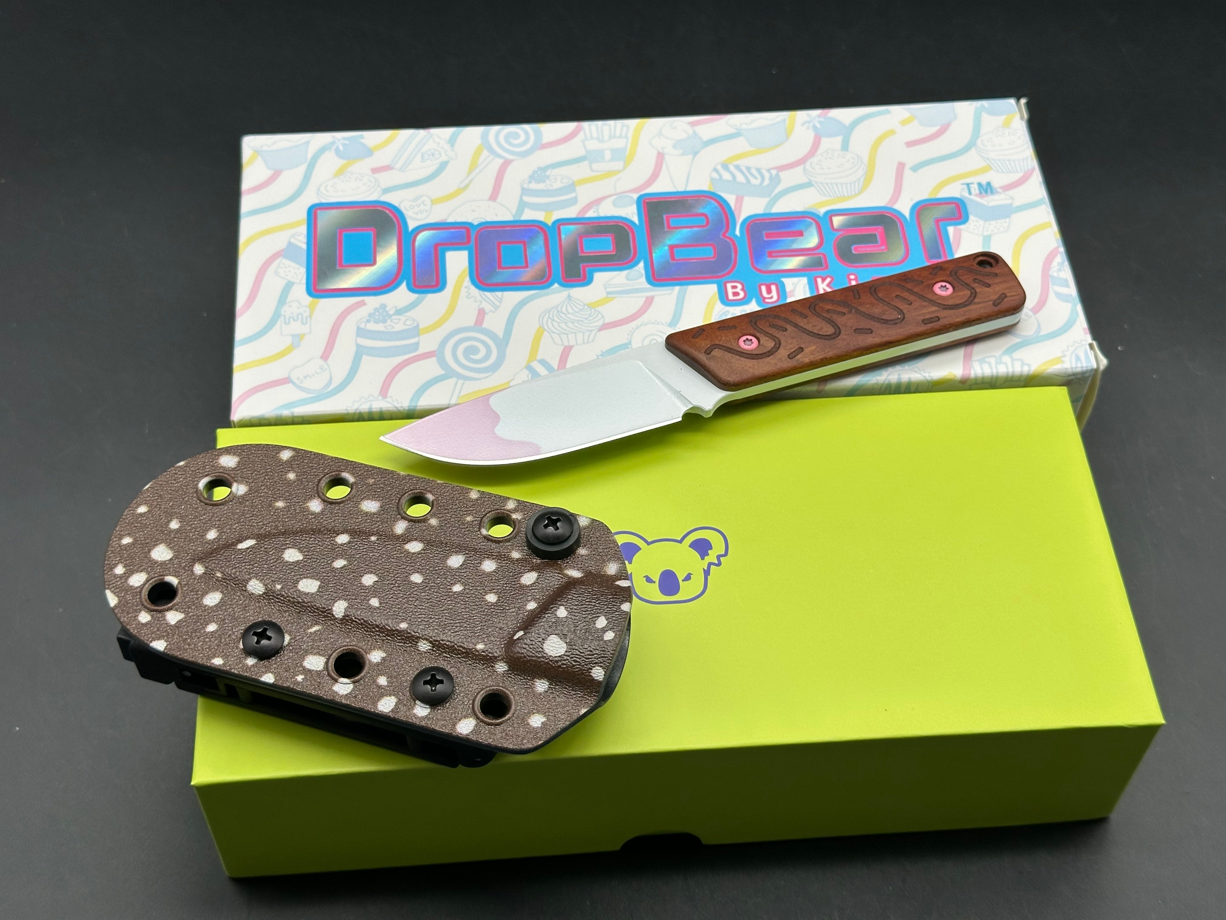 KIZER SUMMER SWEETS EDITION SMOLT AEB-L BLADE MKURUTI WOOD HANDLE