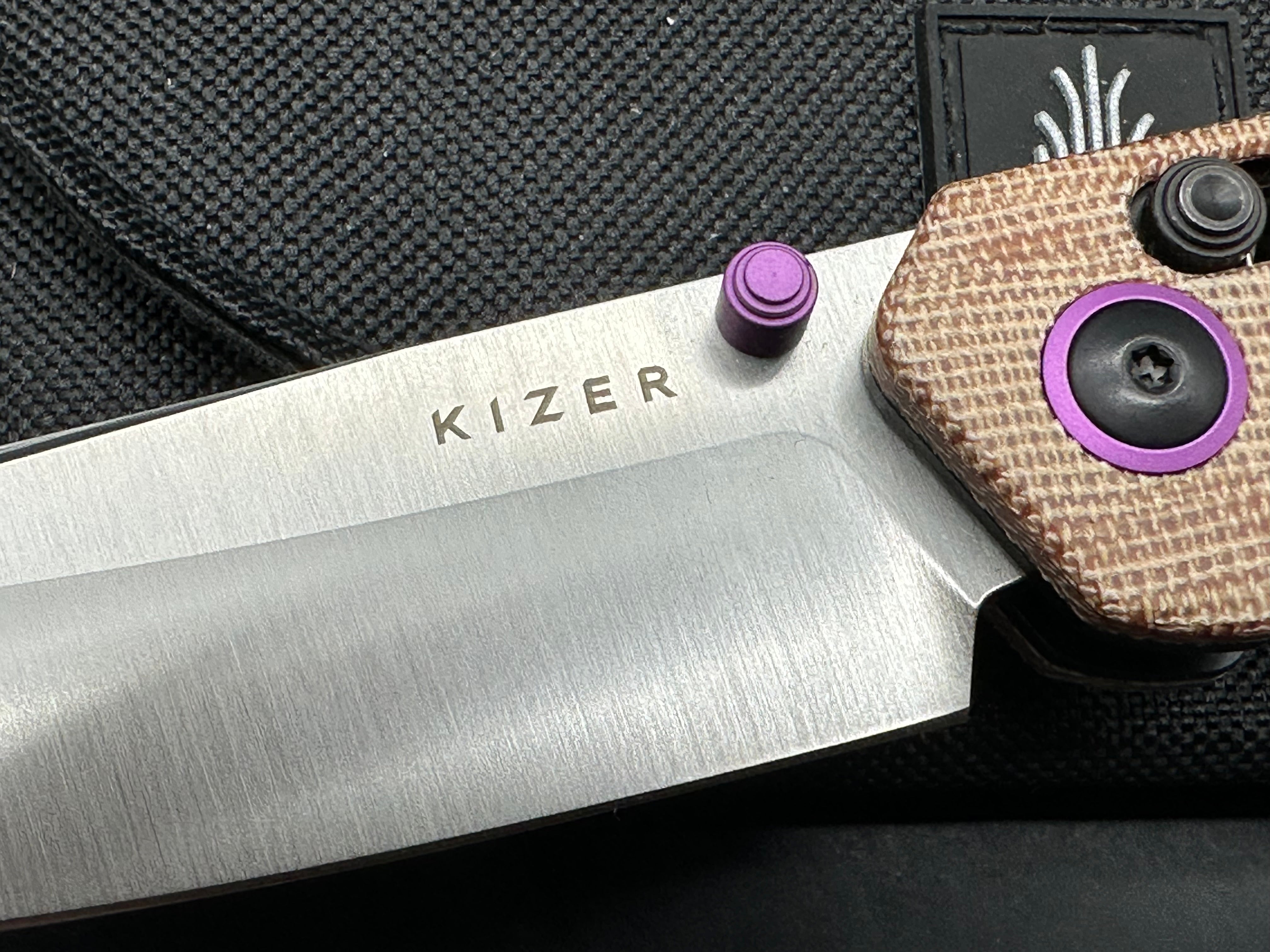 KIZER MADRAC BROWN MICARTA HANDLE NITRO-V