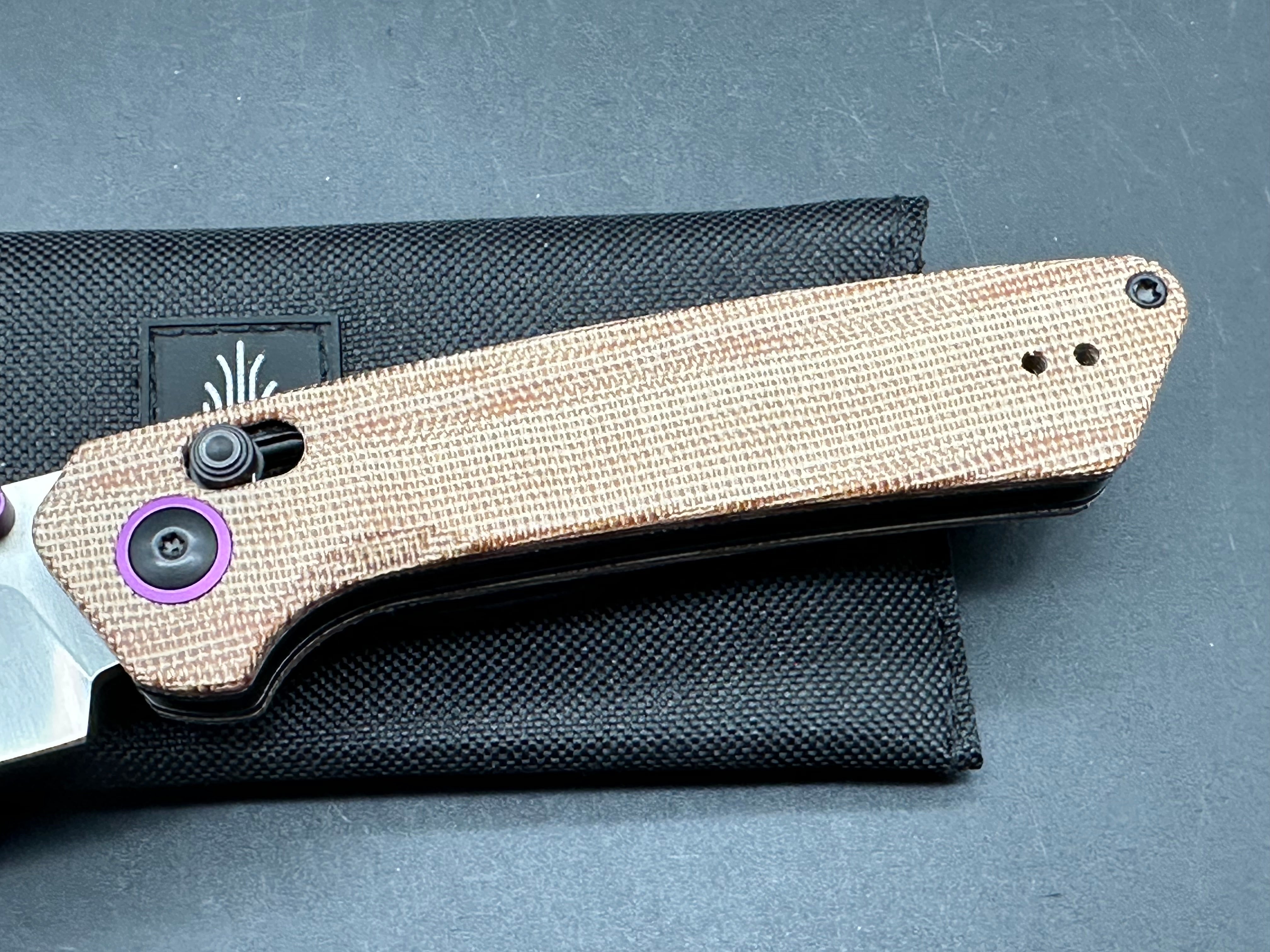 KIZER MADRAC BROWN MICARTA HANDLE NITRO-V