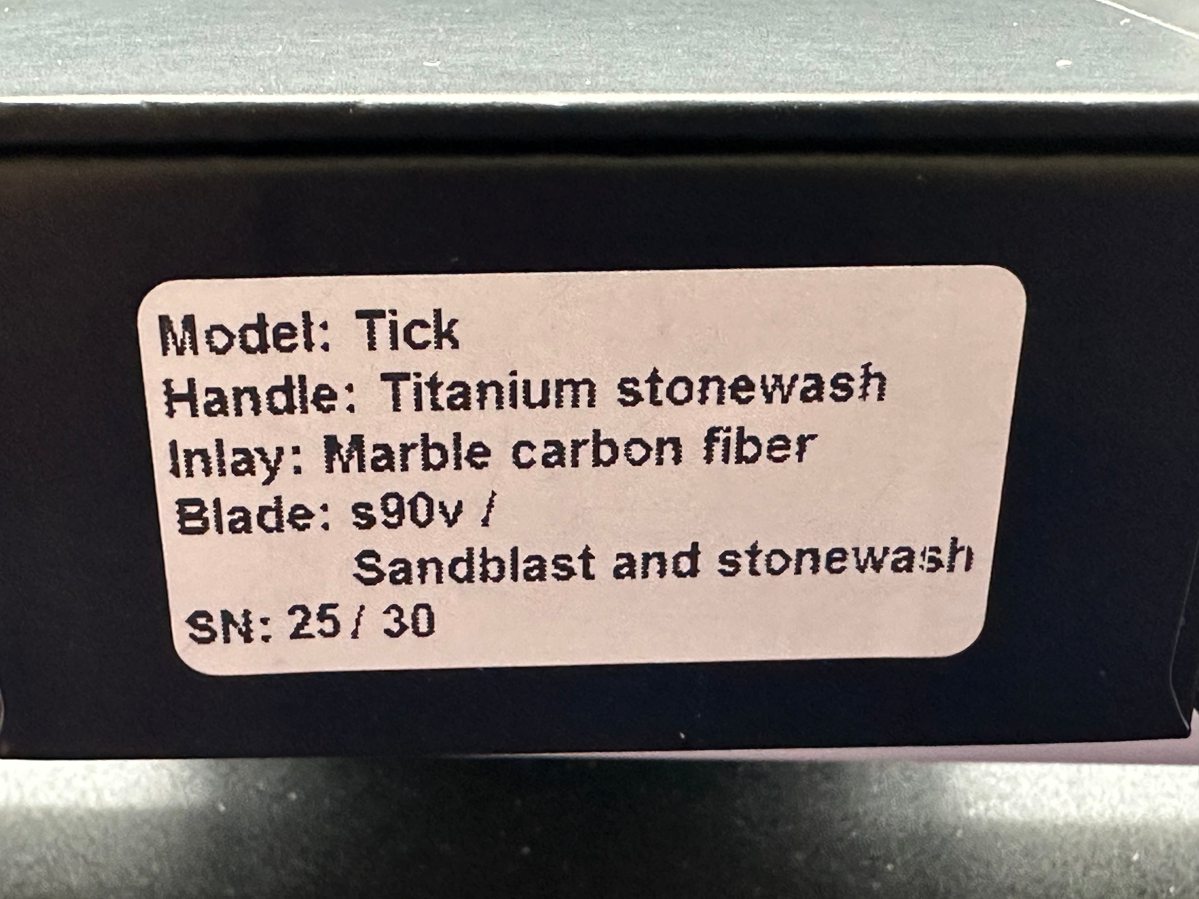 Berg Blades TiCK 3.5" S90V Stonewash Blade Titanium Handle