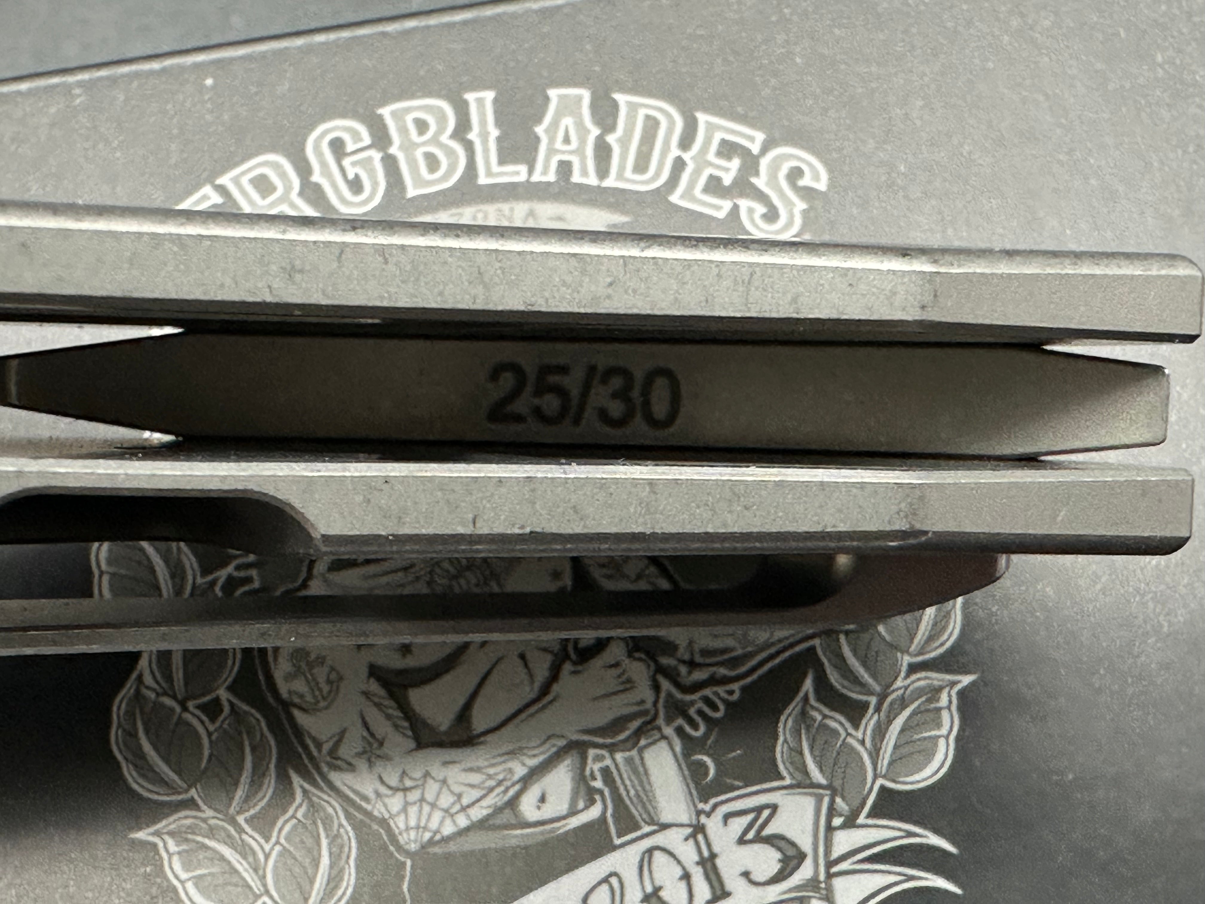 Berg Blades TiCK 3.5" S90V Stonewash Blade Titanium Handle