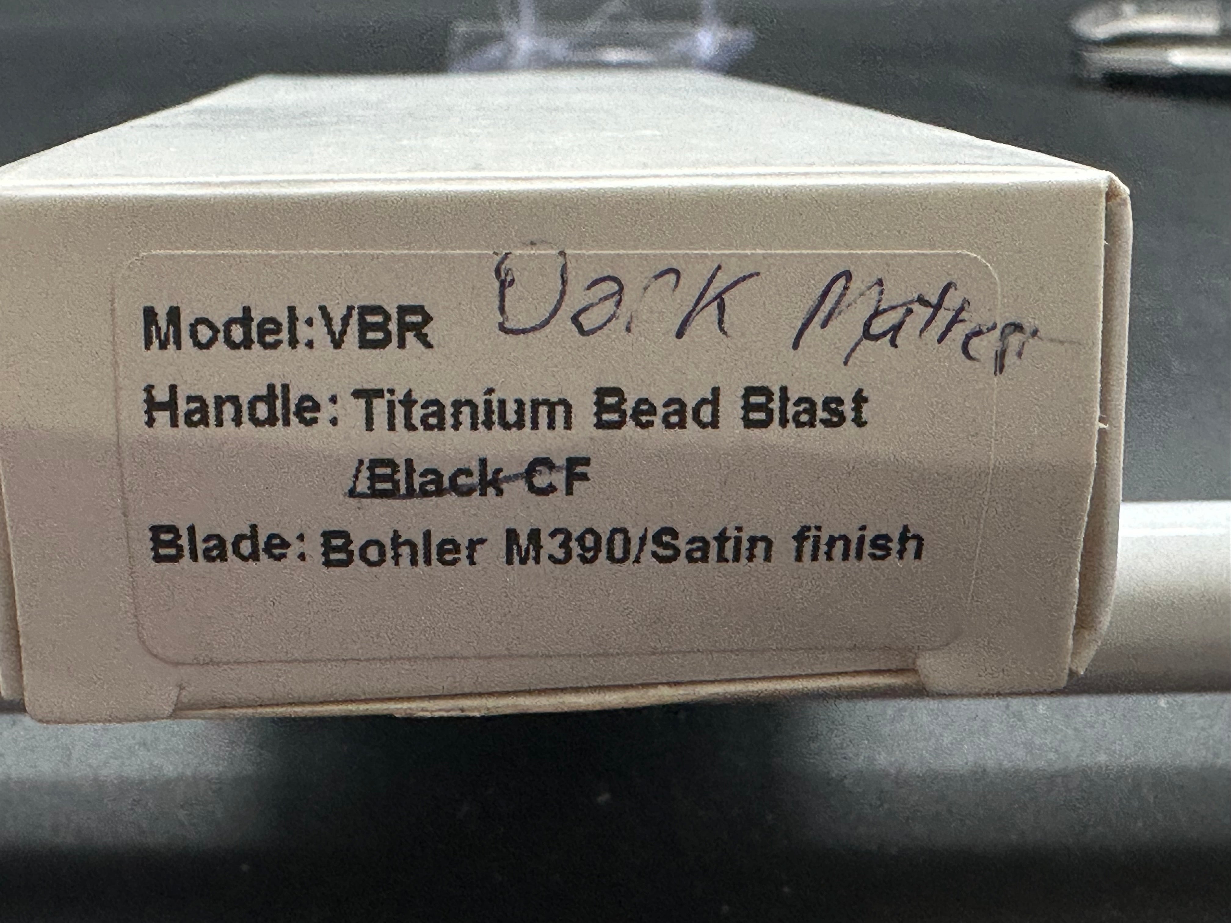 Varga knives VBR titanium/CF handle w/M390 blade