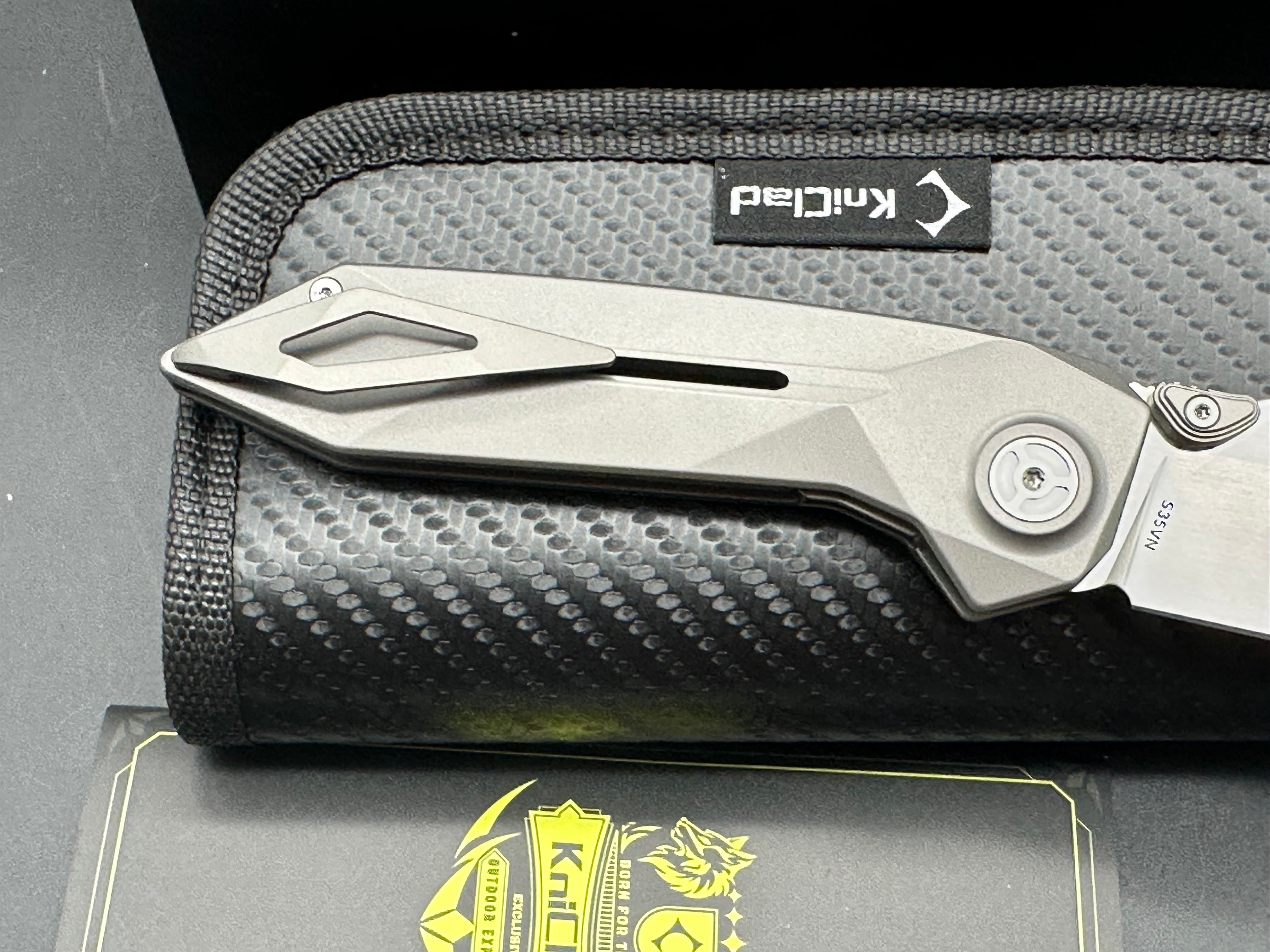 KniClad Summit titanium handle with S35VN blade