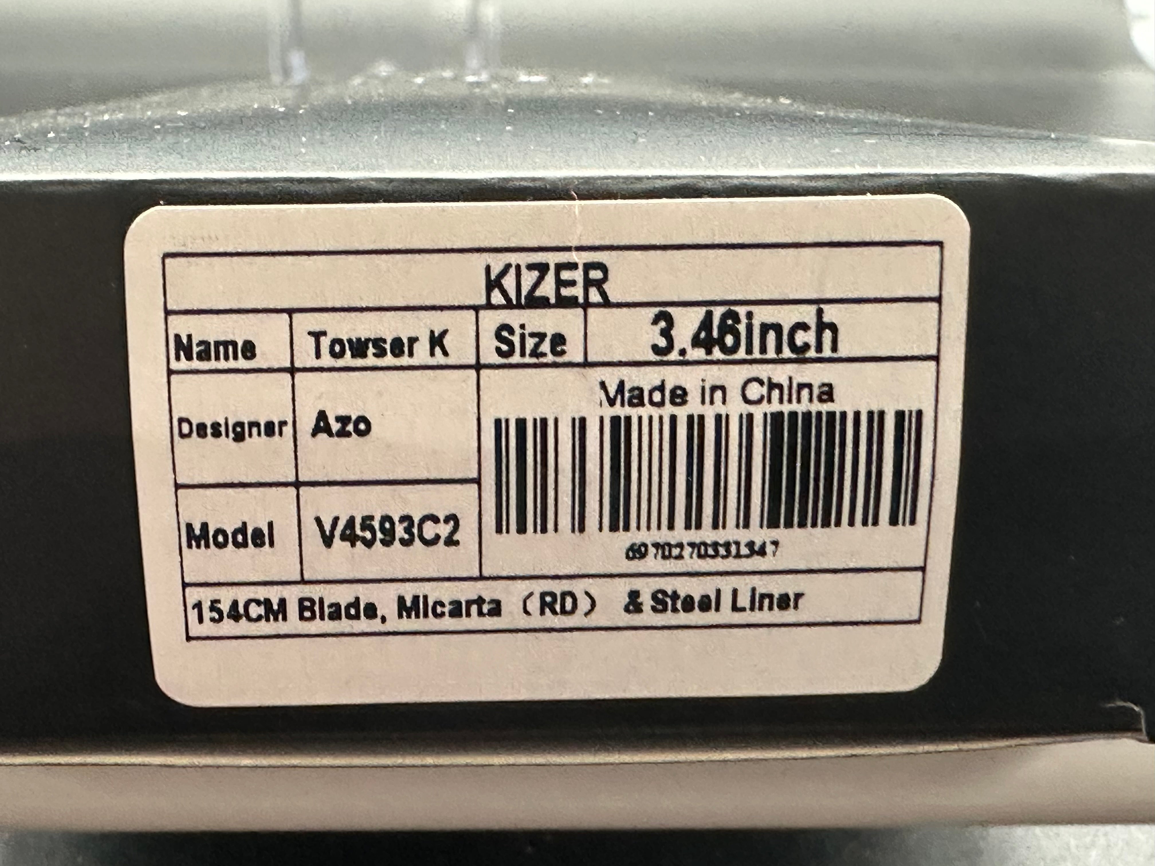 KIZER TOWSER K FOLDING KNIFE RED MICARTA HANDLE 154CM SHEEPSFOOT