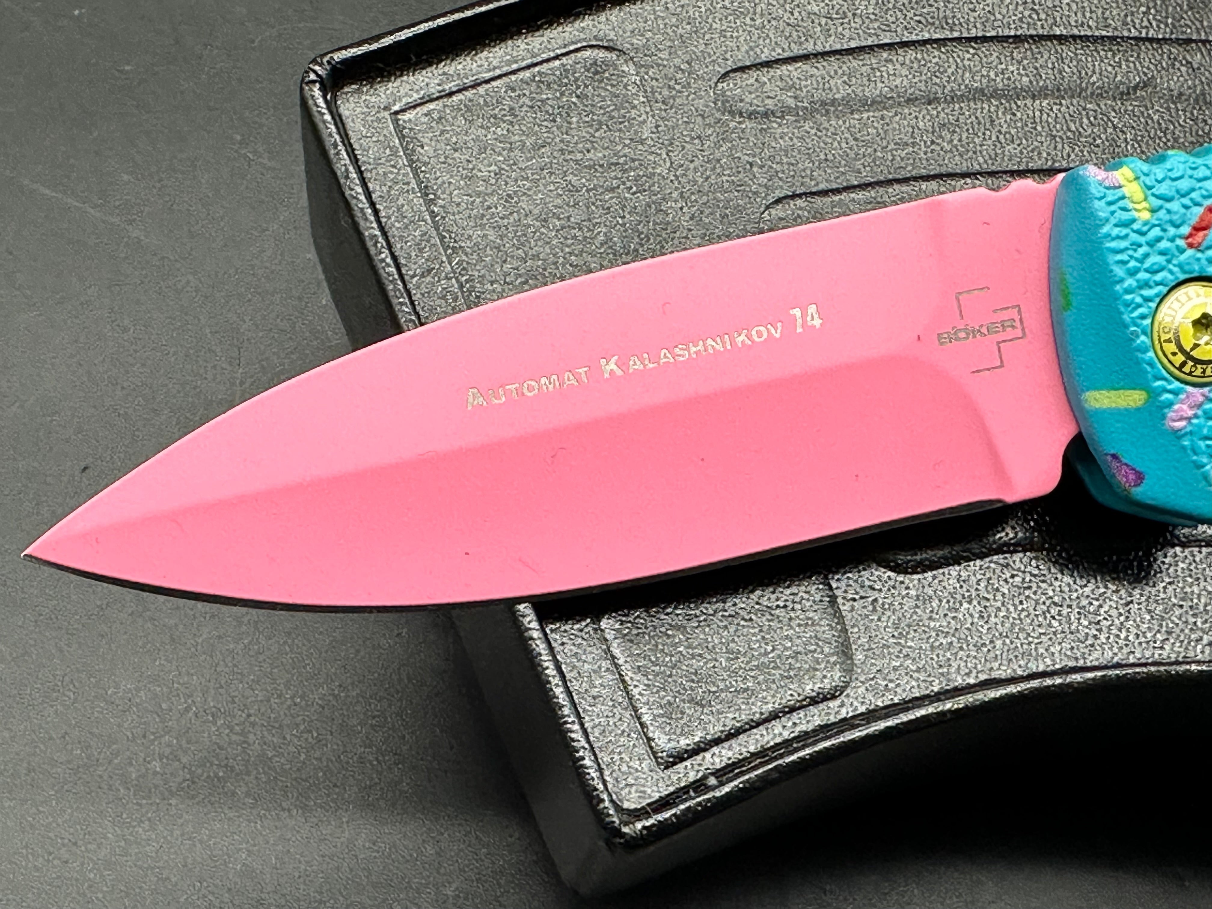 Boker dessert warrior auto in blue in like new condition with original box 