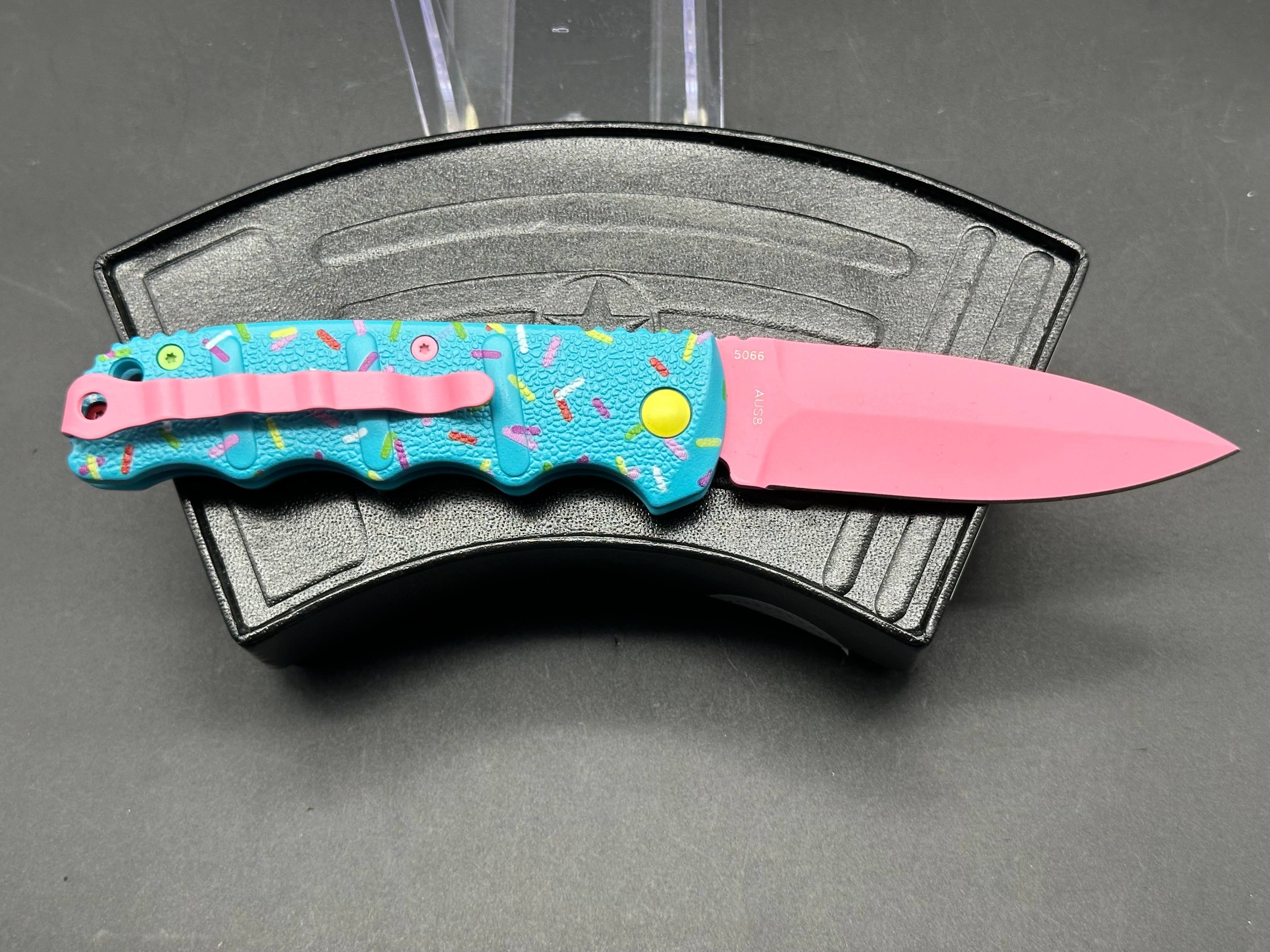 Boker dessert warrior auto in blue in like new condition with original box 