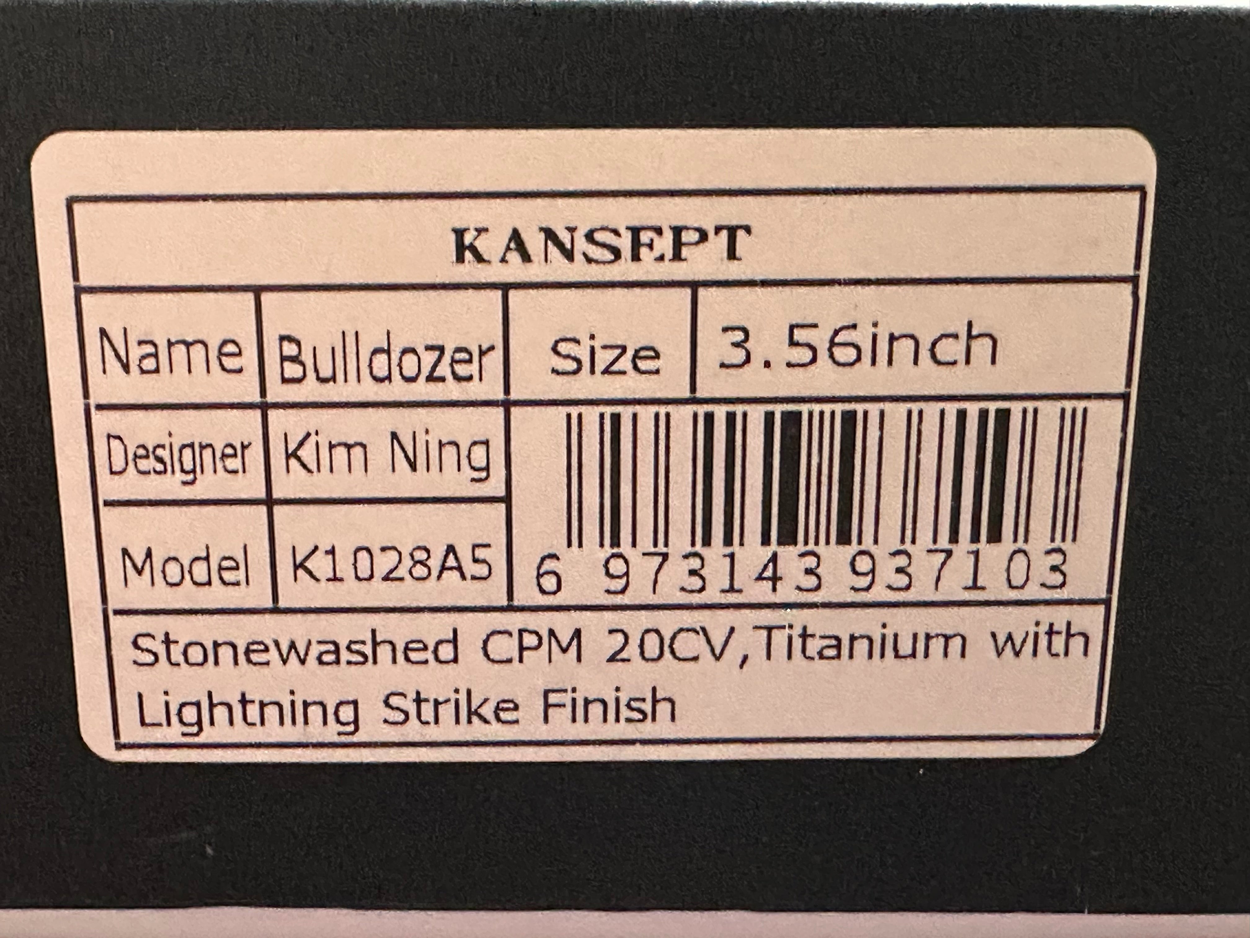 KANSEPT BULLDOZER LIGHTNING STRIKE TITANIUM HANDLE 20CV PLAIN EDGE