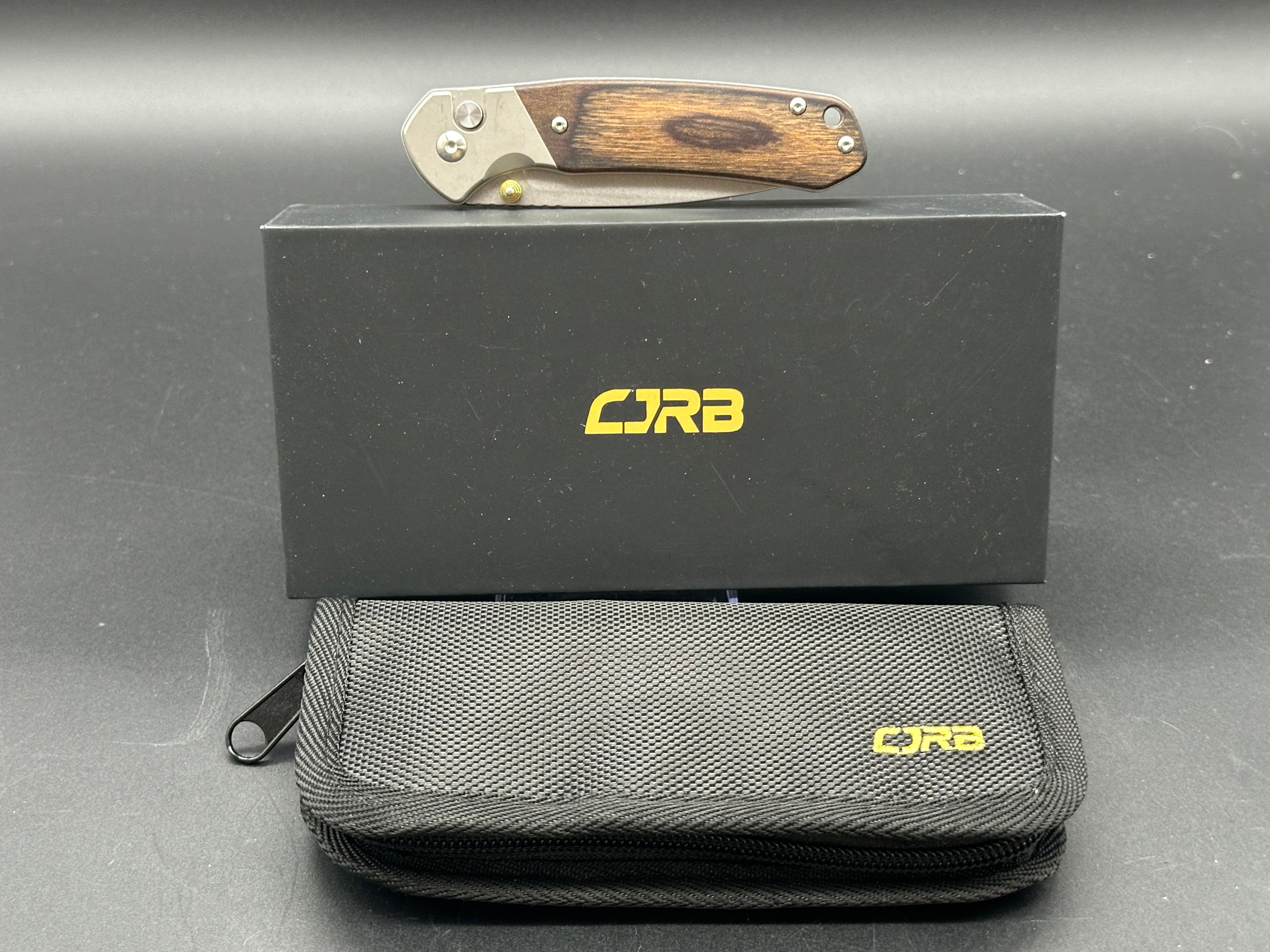 CJRB Pyrite Pakawood Knife Center Exclusive