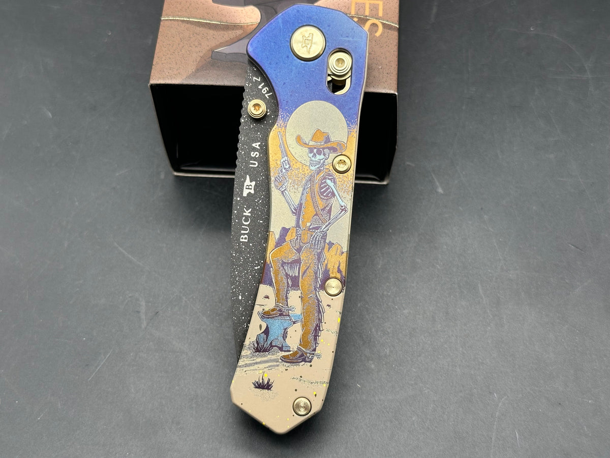 Buck 791 Bones on the Range x by Colorfulfilth Blade show 2026 Exlusive with Signed Lithograph