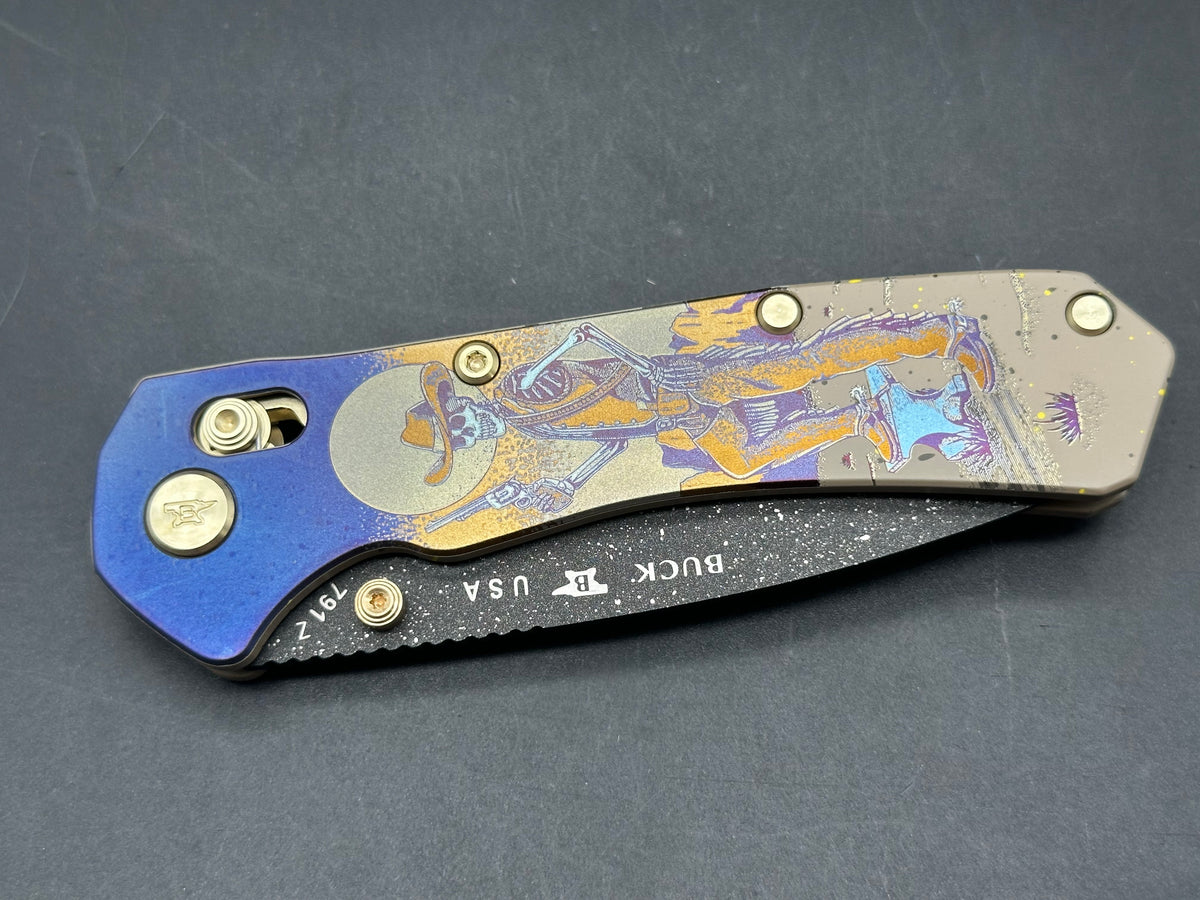 Buck 791 Bones on the Range x by Colorfulfilth Blade show 2026 Exlusive with Signed Lithograph