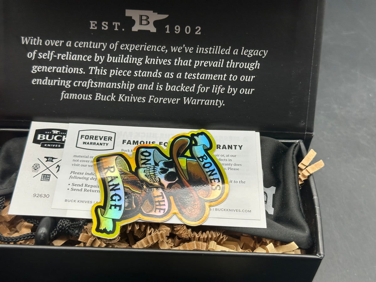 Buck 791 Bones on the Range x by Colorfulfilth Blade show 2026 Exlusive with Signed Lithograph