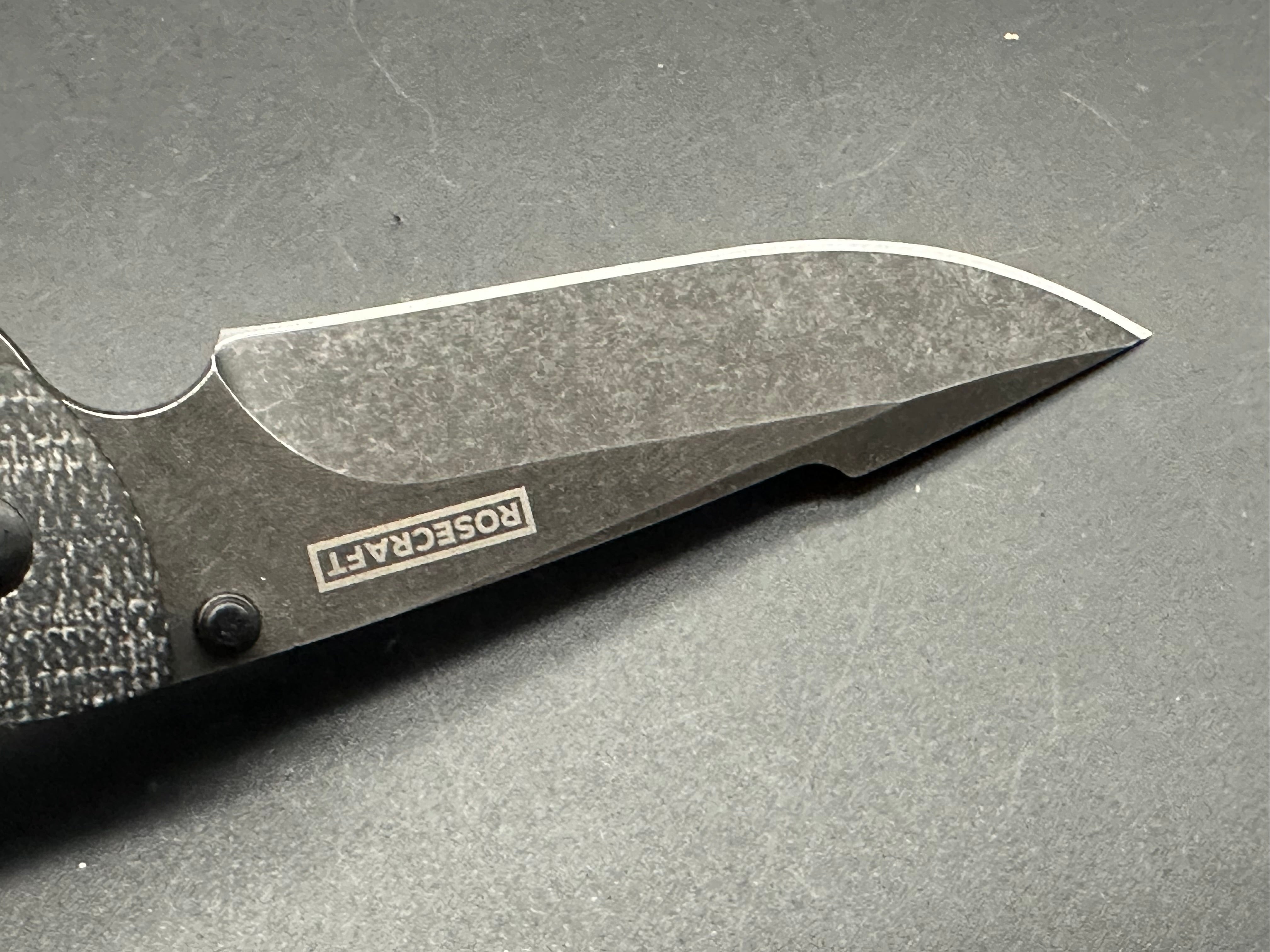 Rosecraft Mohok Micarta scales w/D2 blade