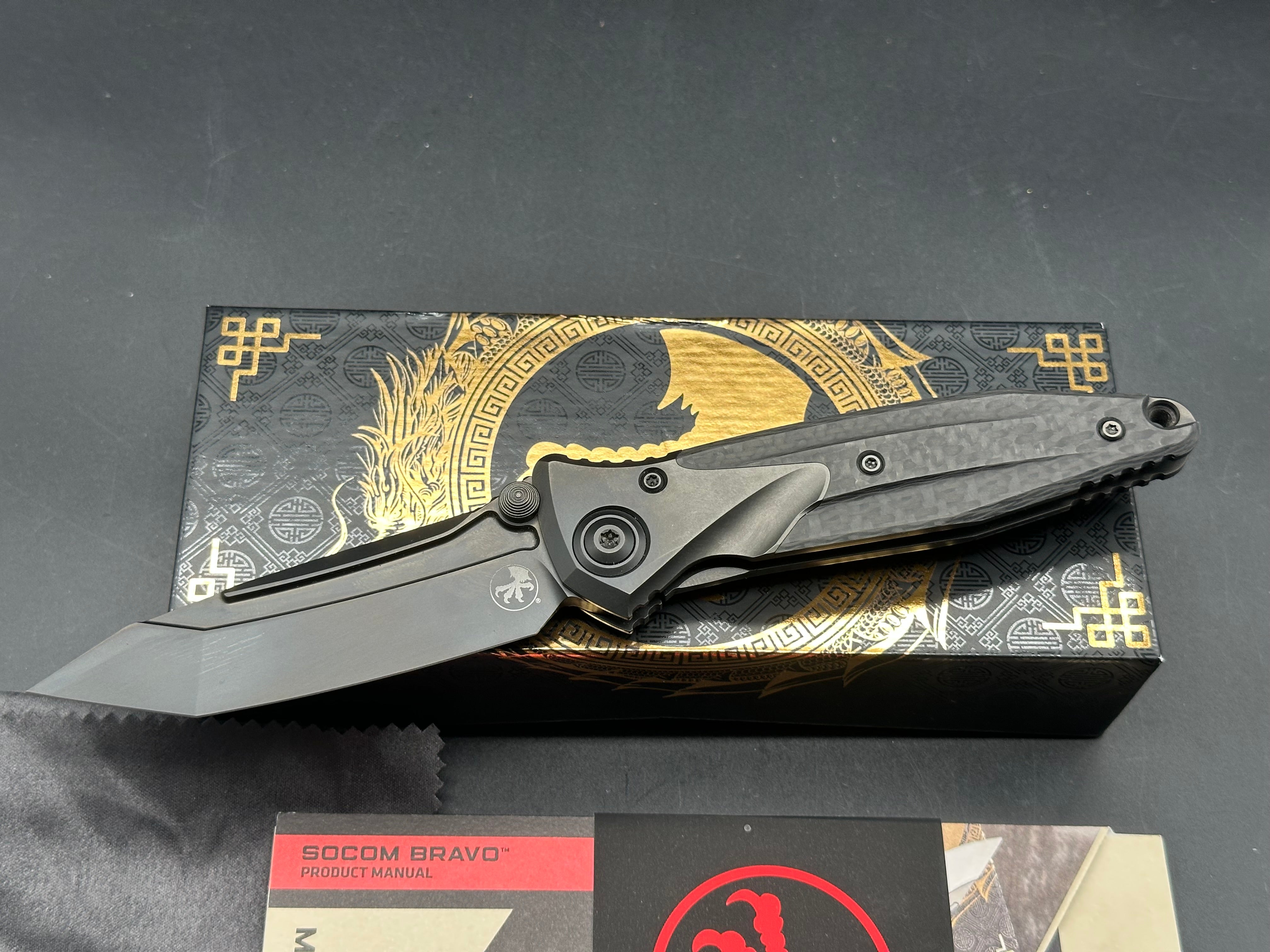Microtech Knives Socom Bravo DLC Tanto Carbon Fiber