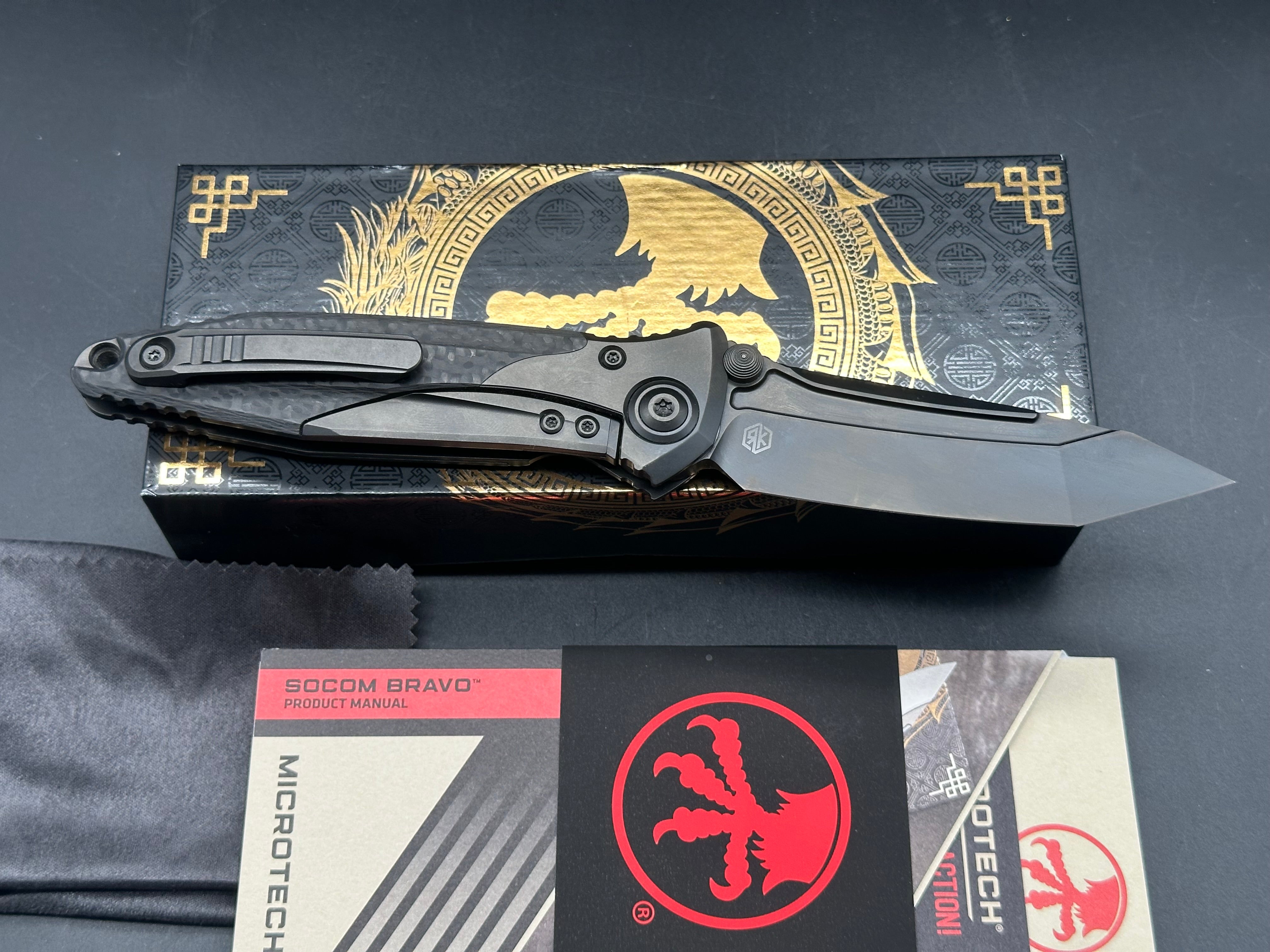 Microtech Knives Socom Bravo DLC Tanto Carbon Fiber