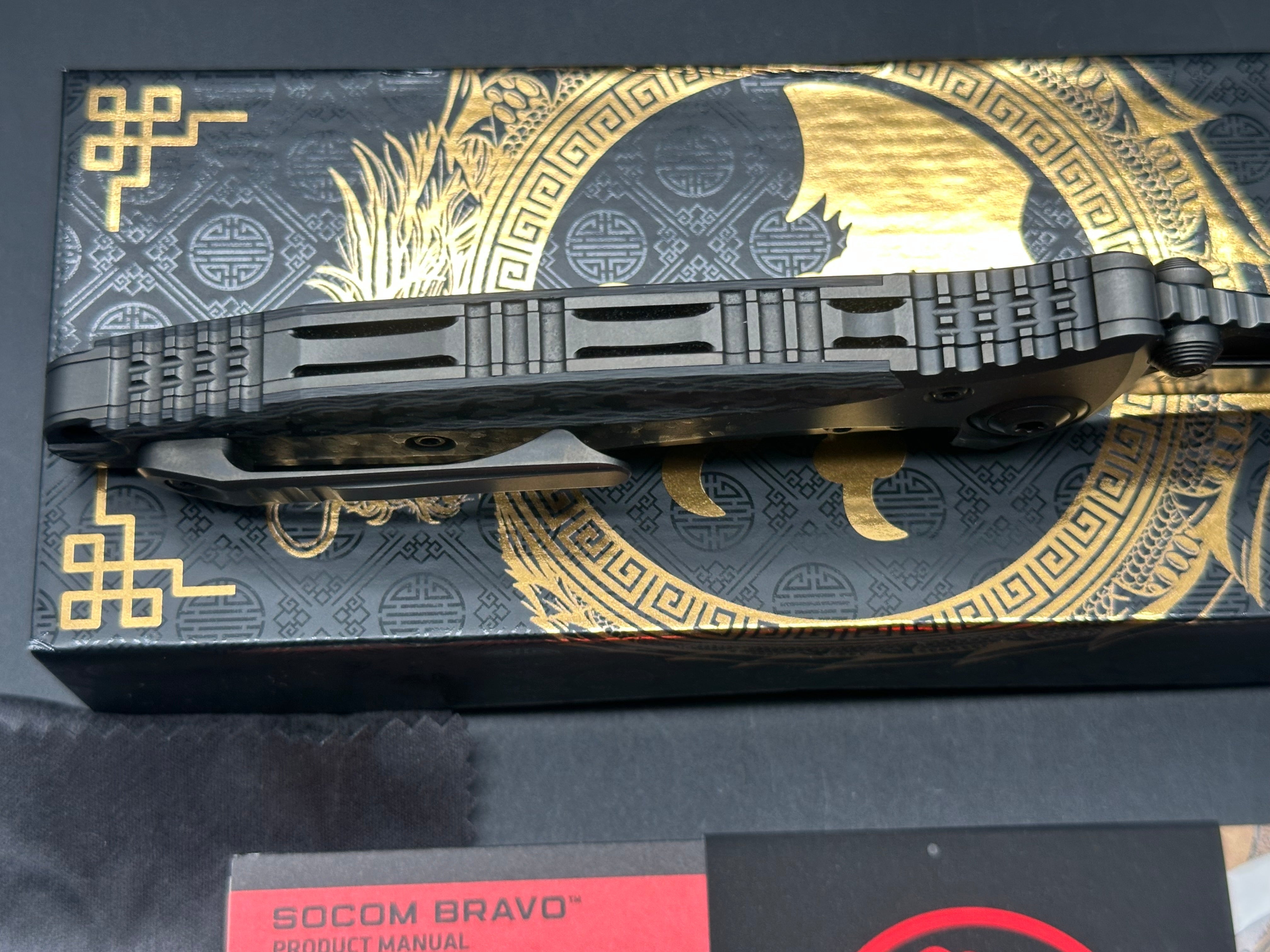 Microtech Knives Socom Bravo DLC Tanto Carbon Fiber