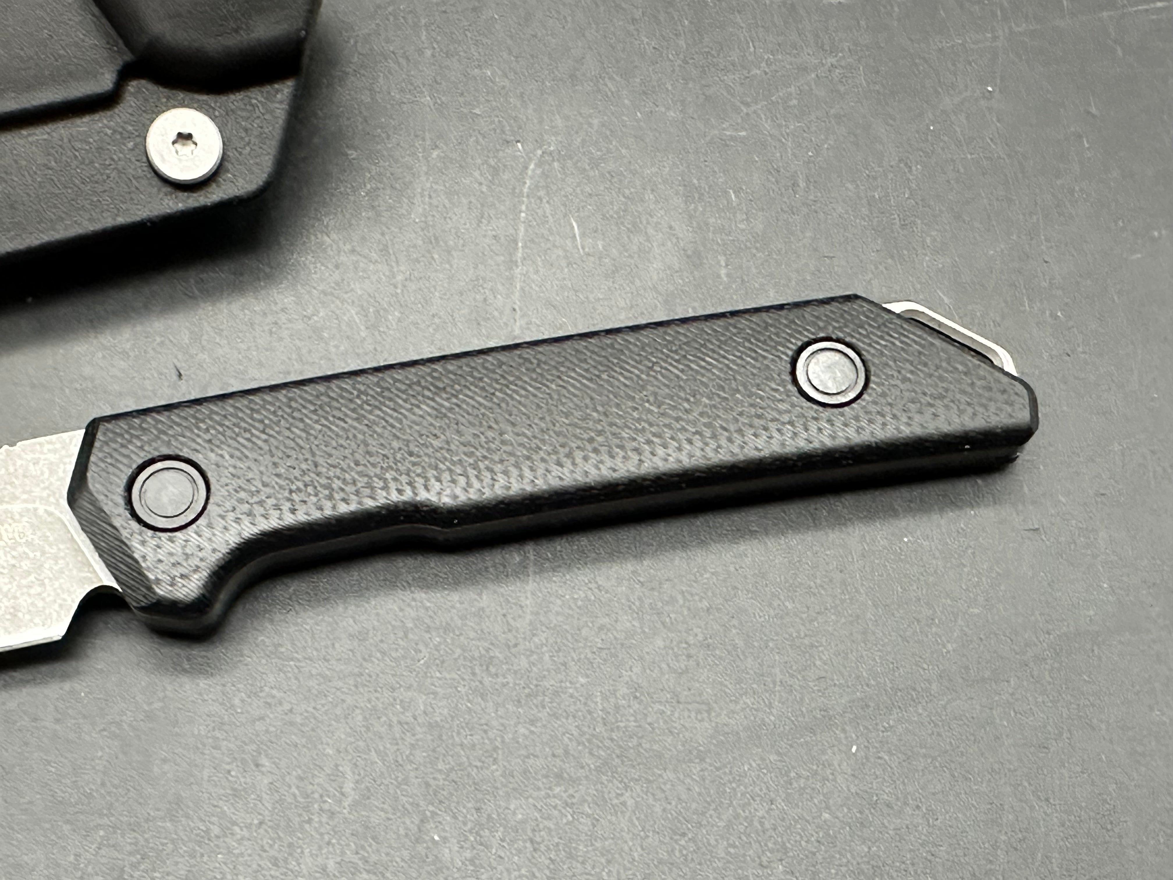 Kershaw Mini Iridium Fixed Blade Knife Black Micarta (3.1" SW)