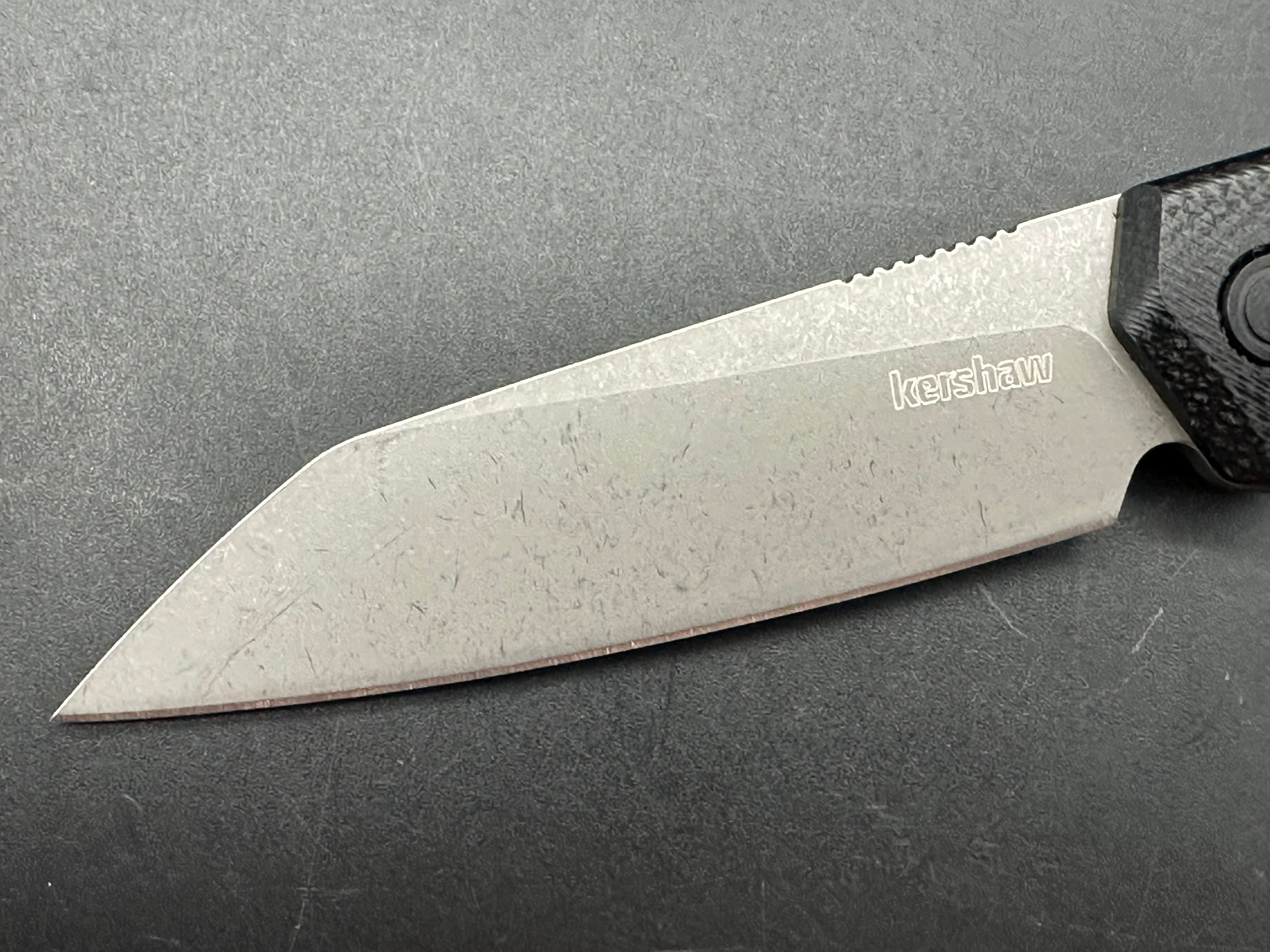 Kershaw Mini Iridium Fixed Blade Knife Black Micarta (3.1" SW)