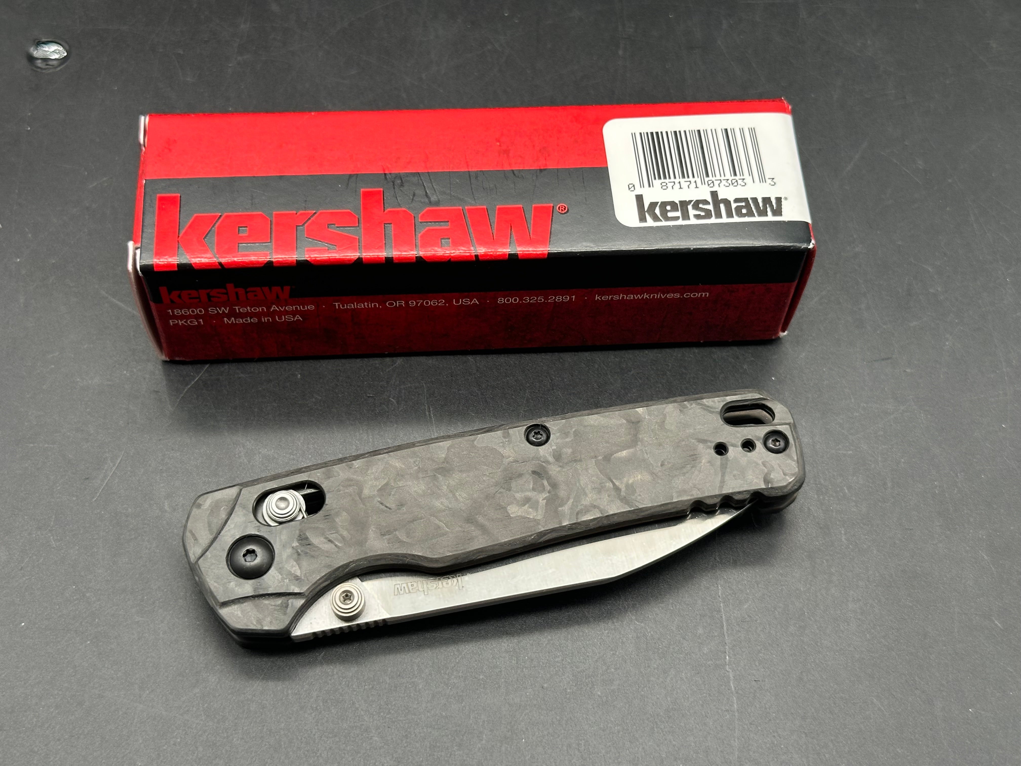 Kershaw Bel Air XL DuraLock Knife Carbon Fiber (3.4" Satin)